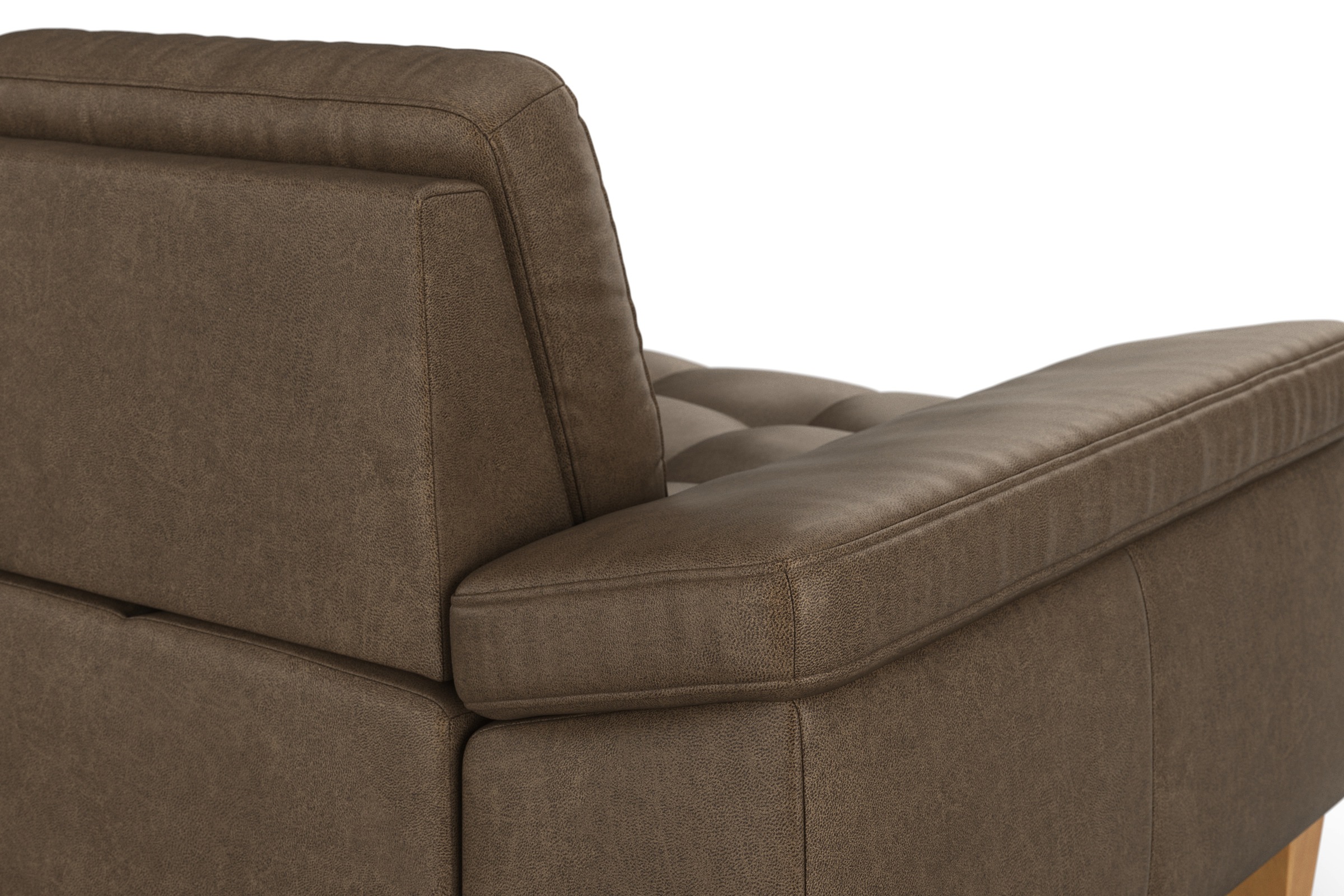 sit&more Ecksofa »Westham L-Form«, mit Recamiere, mit oder ohne Bettfunktion, Bettkasten, Füsse Eiche