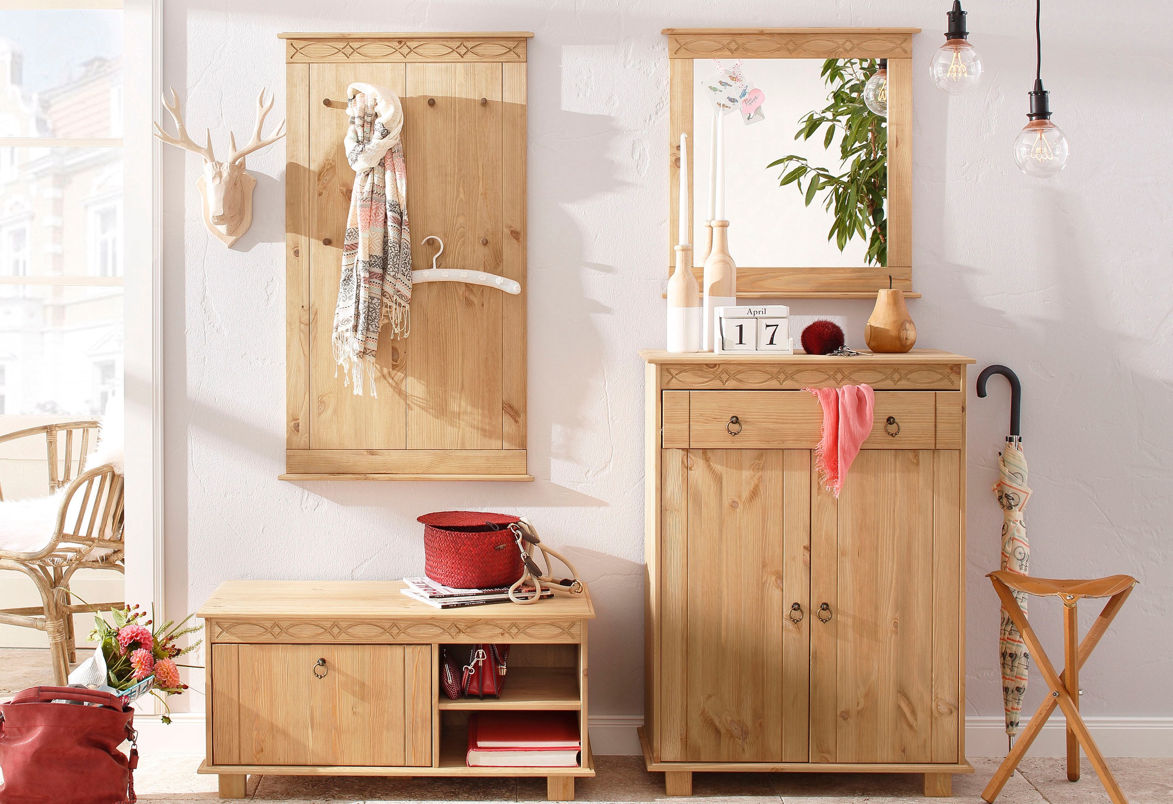 OTTO home Kommode "Indra Sideboard" B/T/H: 74/35/75 cm, 75 cm breit, aus massiver Kiefer, FSC-zertifiziert