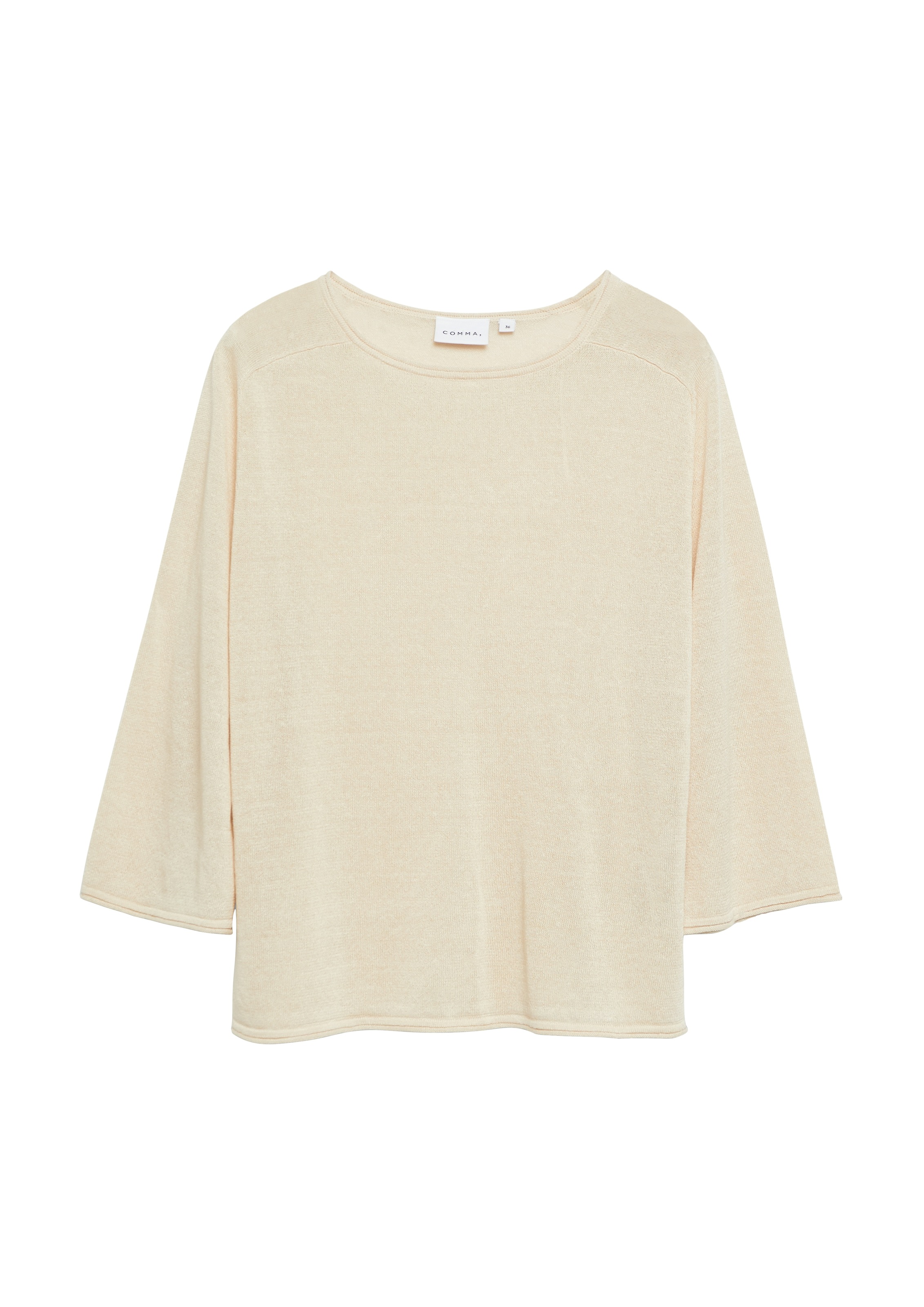 Comma 3/4 Arm-Pullover Leichter Pullover mit Leinen und Viskose