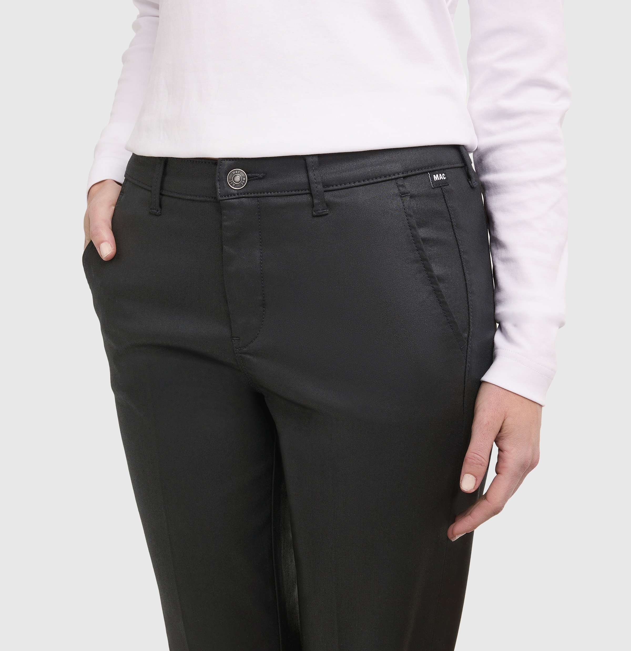 MAC Chinos »CHINO turn up«  Aspect cuir