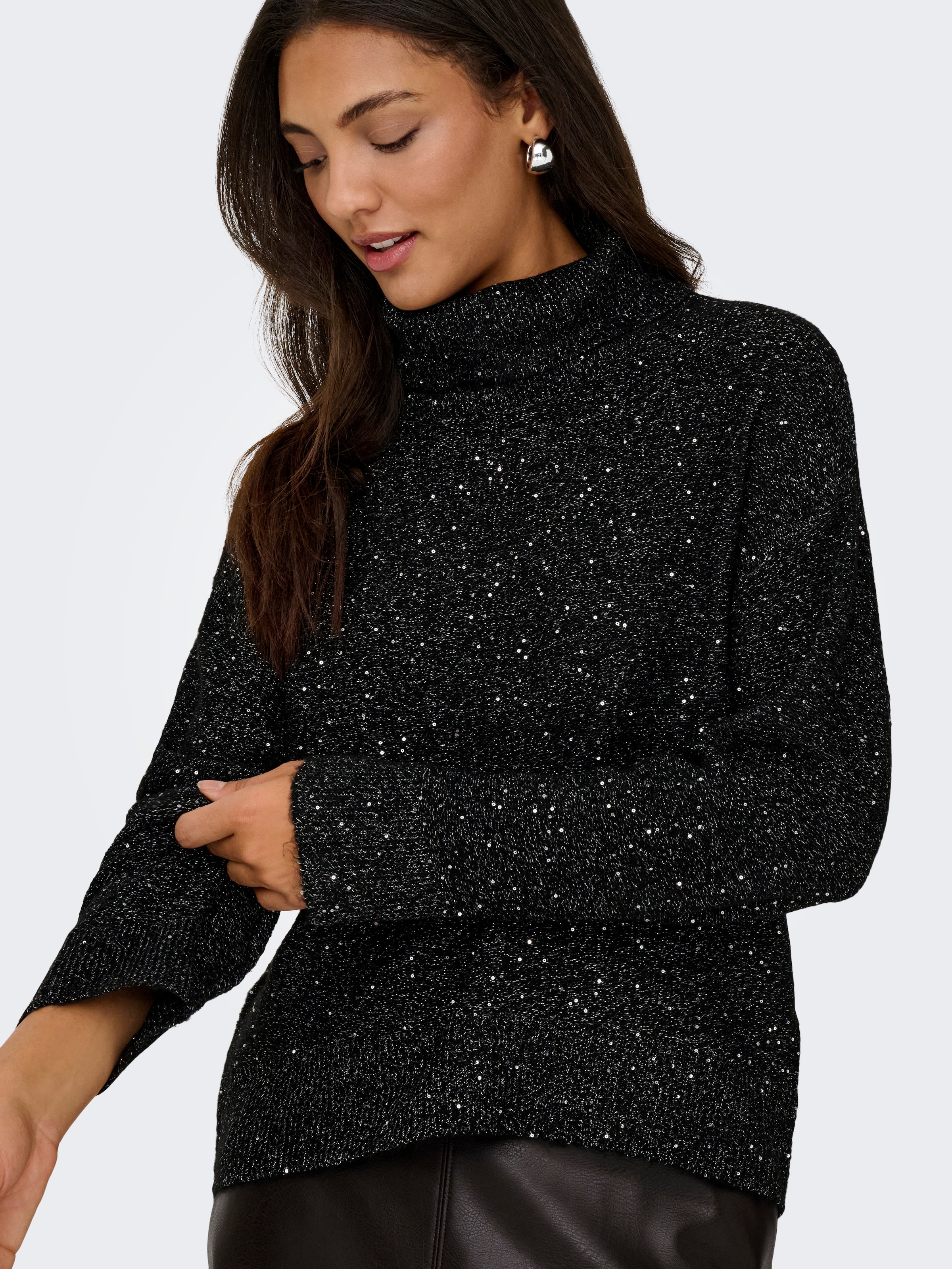 ONLY Pull à col roulé »ONLARIZONA LS SEQUINS ROLLNECK PULL KNT«