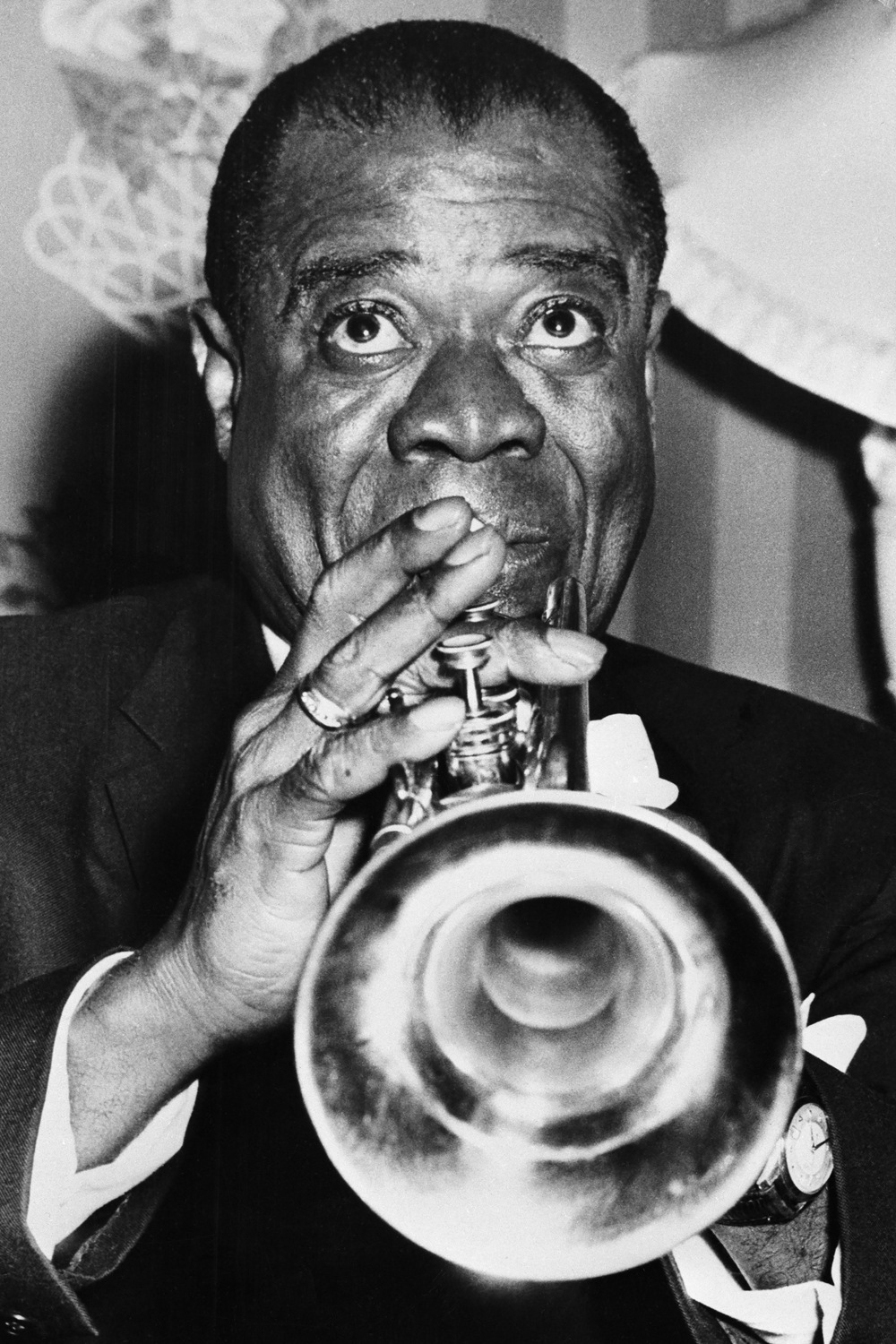 queence Acrylglasbild »Louis Armstrong«, Schwarz-Weiss-Mann-Stars-Portrait-Foto-Film-Filmfiguren-Filmszene, Fine Art-Print in Galeriequalität
