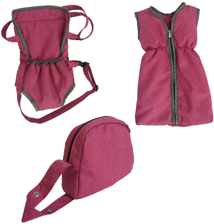 Image of Knorrtoys® Puppen Schlafsack »Puppenzubehörset - Berry«, (Set, 3 tlg.), mit Puppenbauchtrage und Wickeltasche bei Ackermann Versand Schweiz