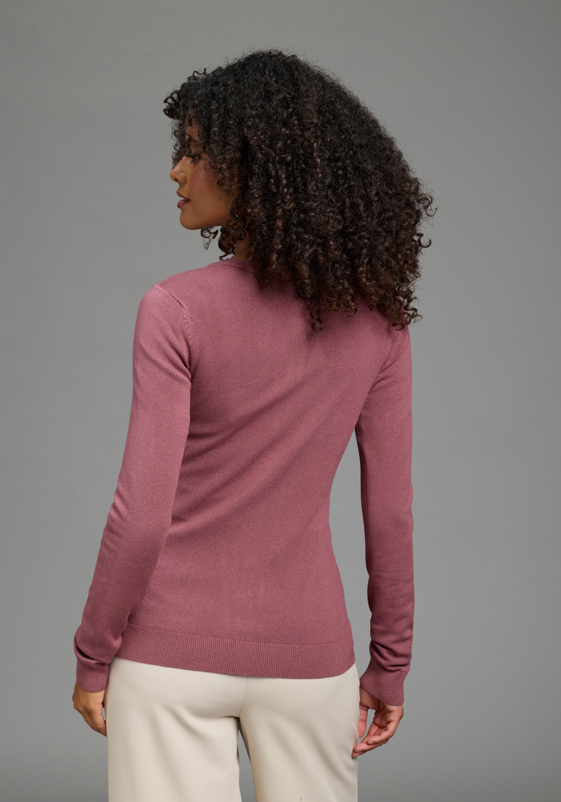 Laura Scott Veste en tricot cardigan léger de mi-saison en tricot fin