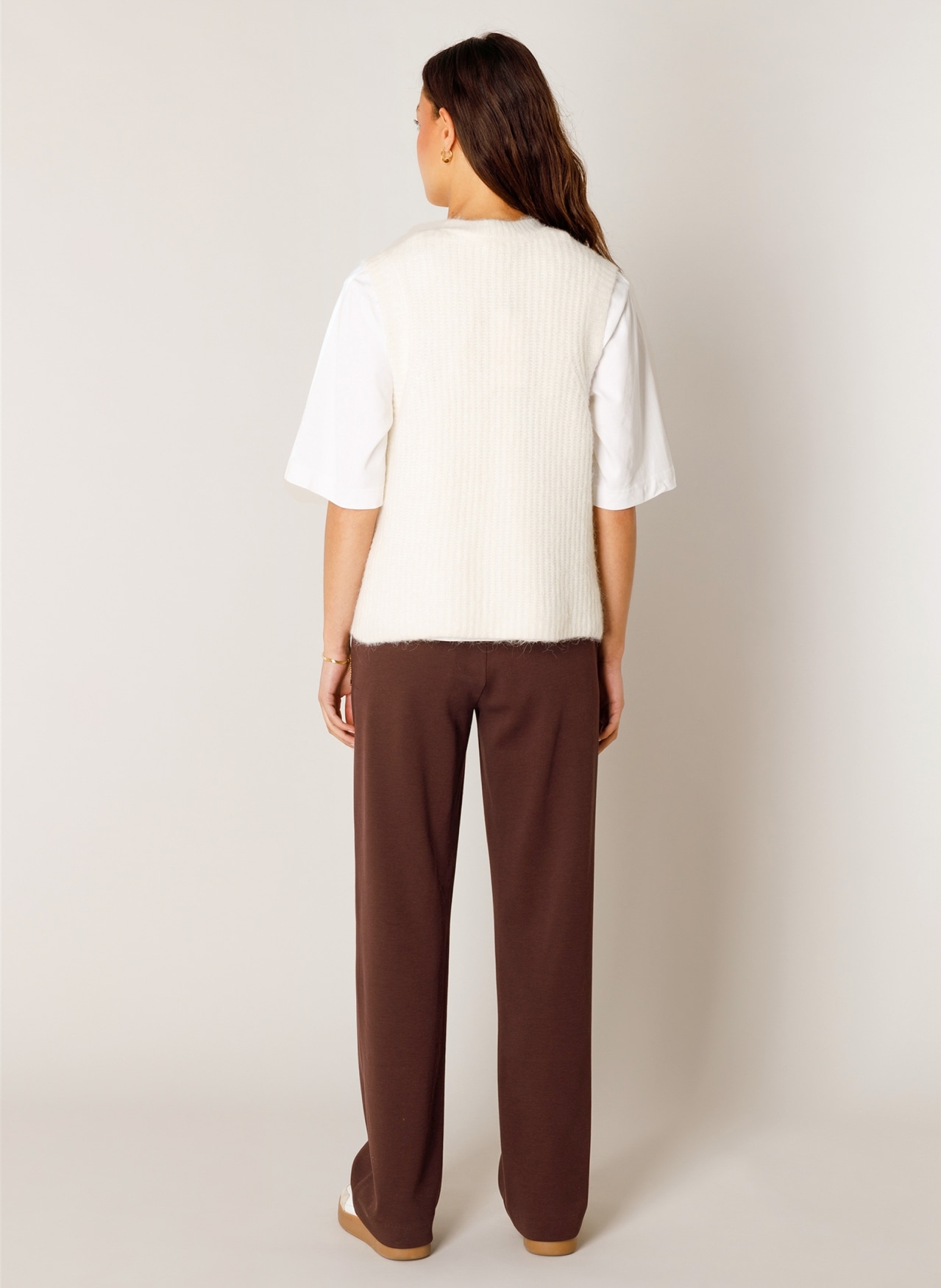 Base Level Gilet tricoté »Nell« sans manches avec laine et stretch