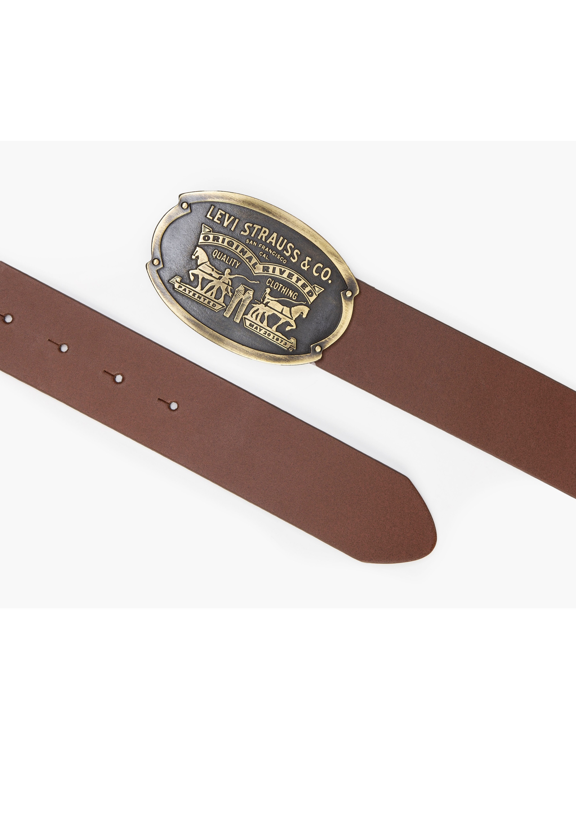 Levi's® Ledergürtel »Billy Plaque Belt«, mit markanter Koppelschliesse