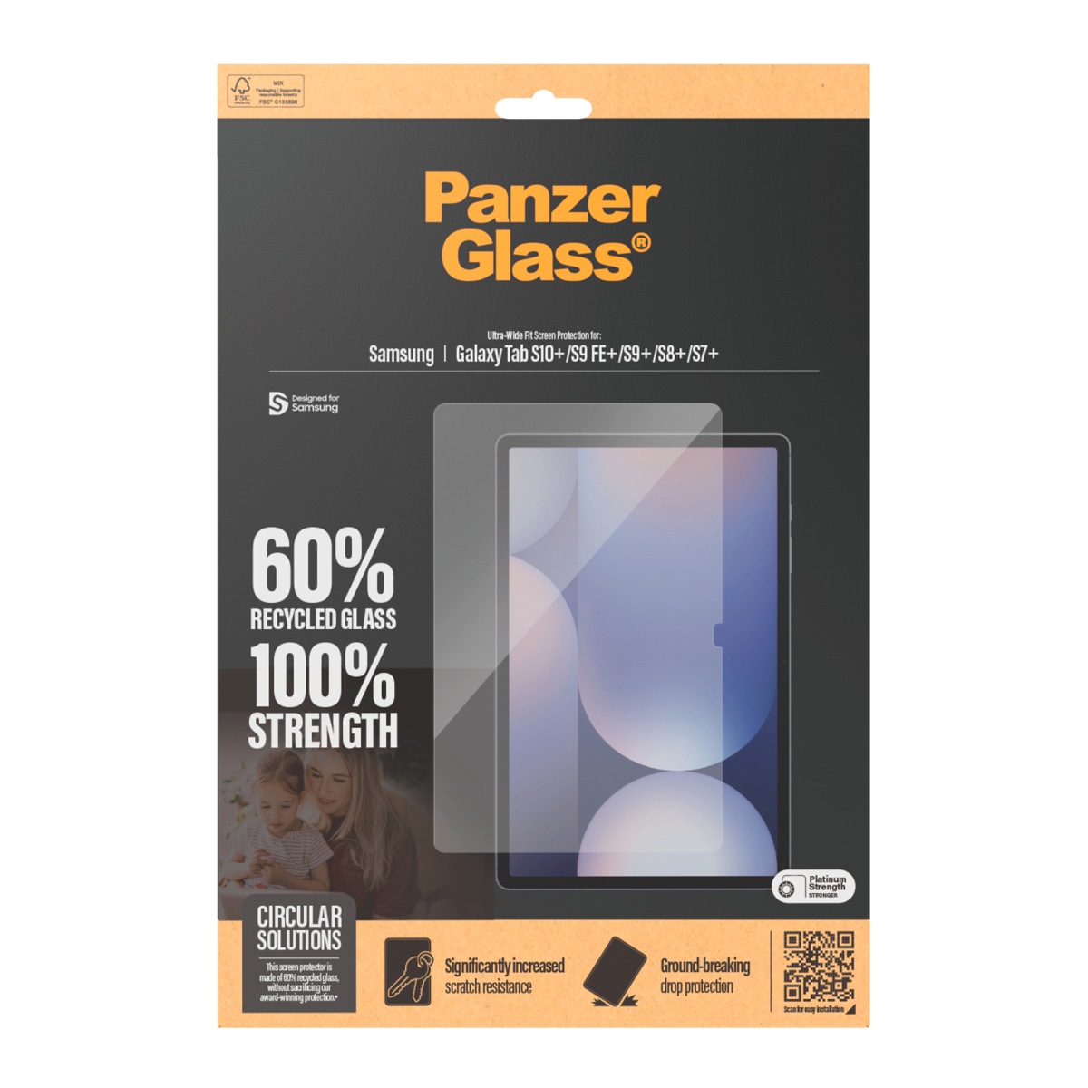 CARE by PanzerGlass Displayschutzglas »Ultra-Wide Fit Screen Protection« Displayschutzfolie, Schutzfolie, Bildschirmschutz, kratz- & stossfest
