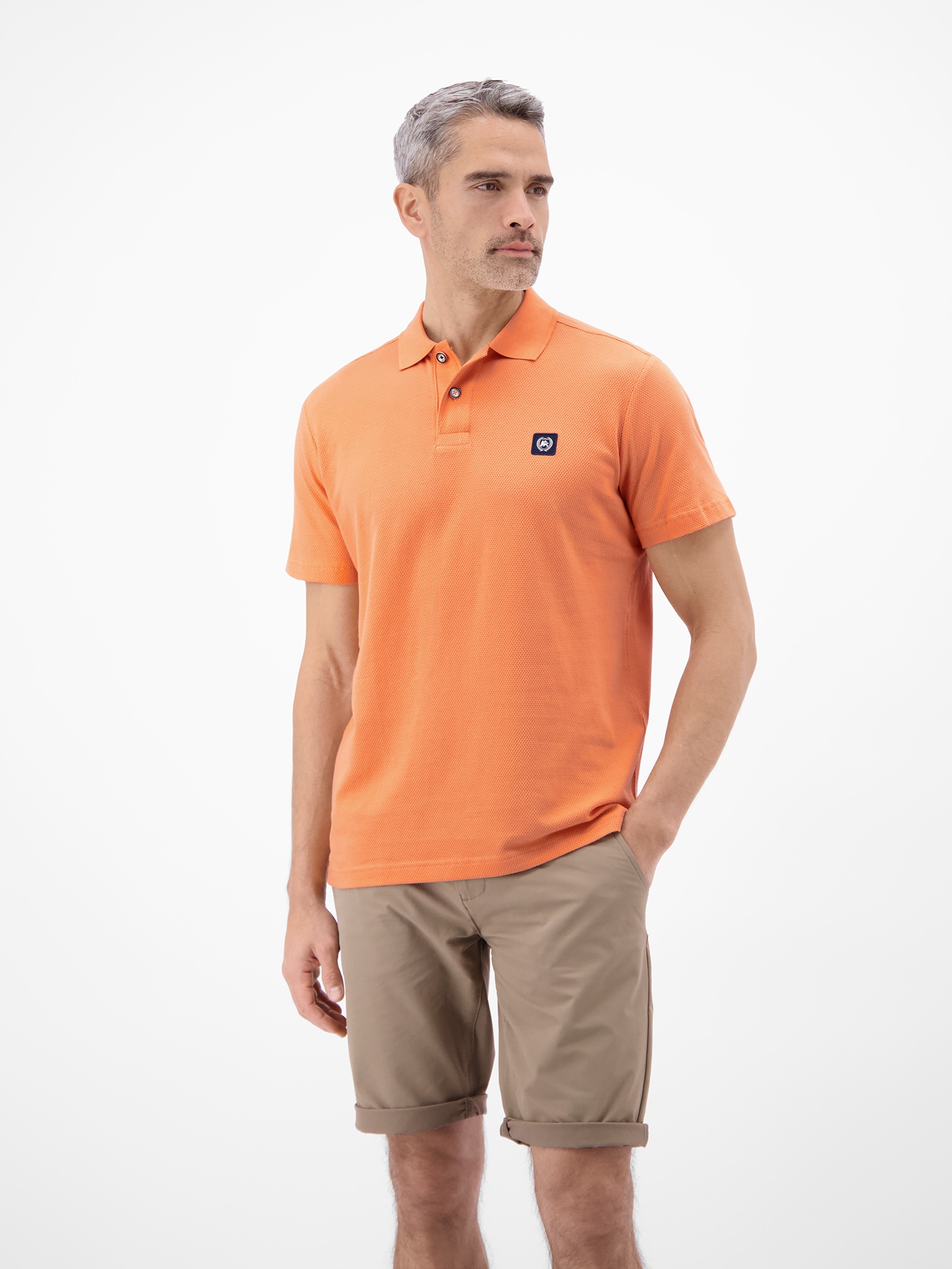 Image of LERROS Poloshirt Regular Fit, mit 3-Knopf-Form, mit Seitenschlitzen