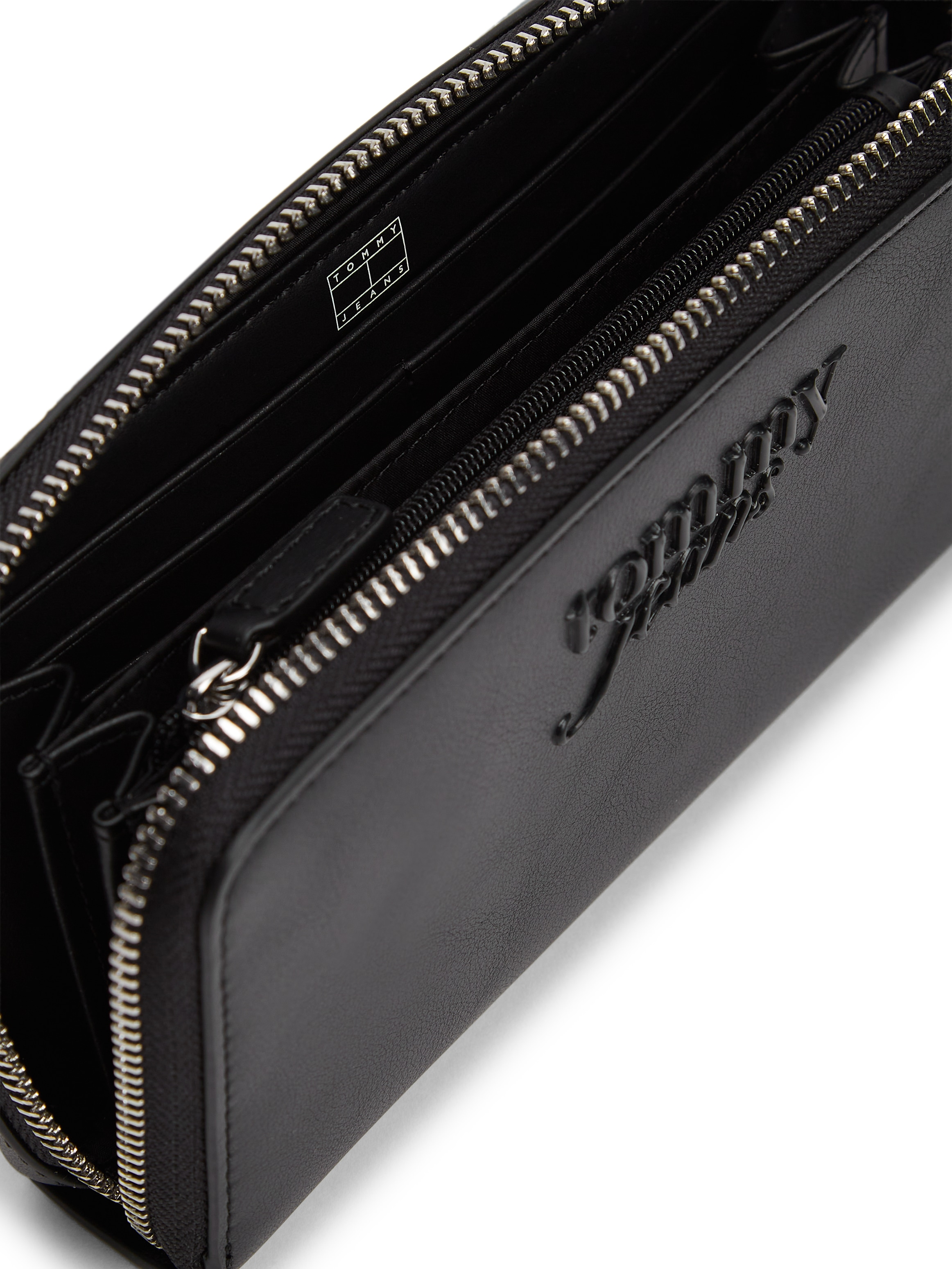 Tommy Jeans Porte-monnaie »TJW MUST PURSE WALLET LARGE ZA« Portefeuille femme, porte-monnaie avec bandoulière réglable