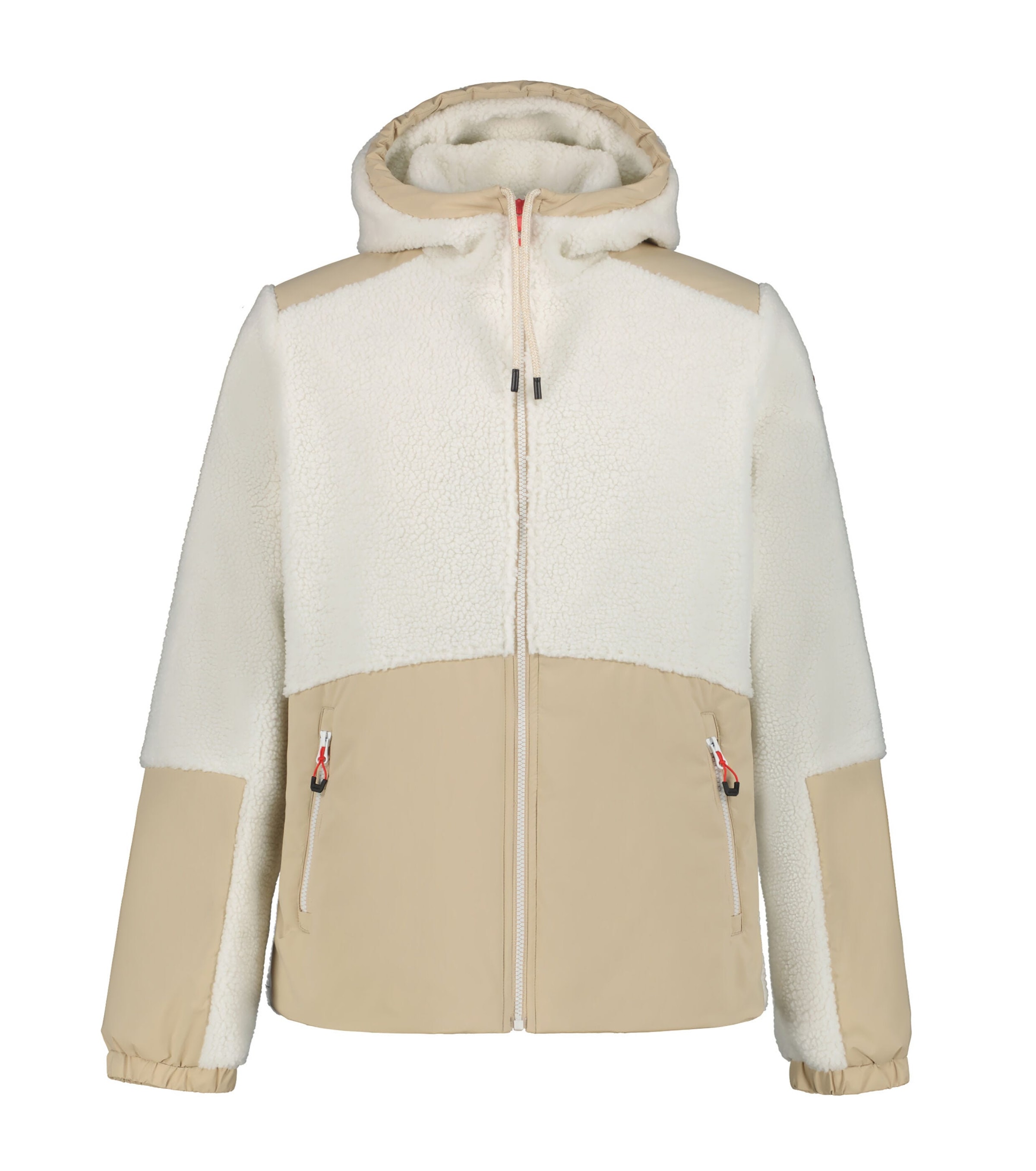 Image of Icepeak Plüschjacke mit Kapuze mit Kapuze, mit Reissverschlusstaschen, hochschliessender Kragen
