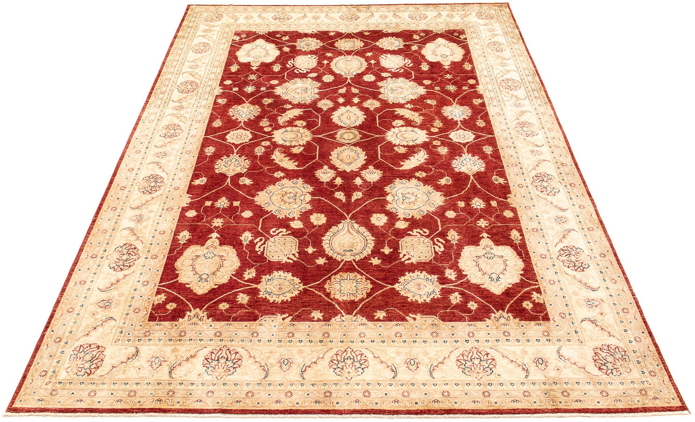 Image of morgenland Orientteppich »Ziegler - 390 x 295 cm - dunkelrot«, rechteckig, 6 mm Höhe, Wohnzimmer, Handgeknüpft, Einzelstück mit Zertifikat bei Ackermann Versand Schweiz