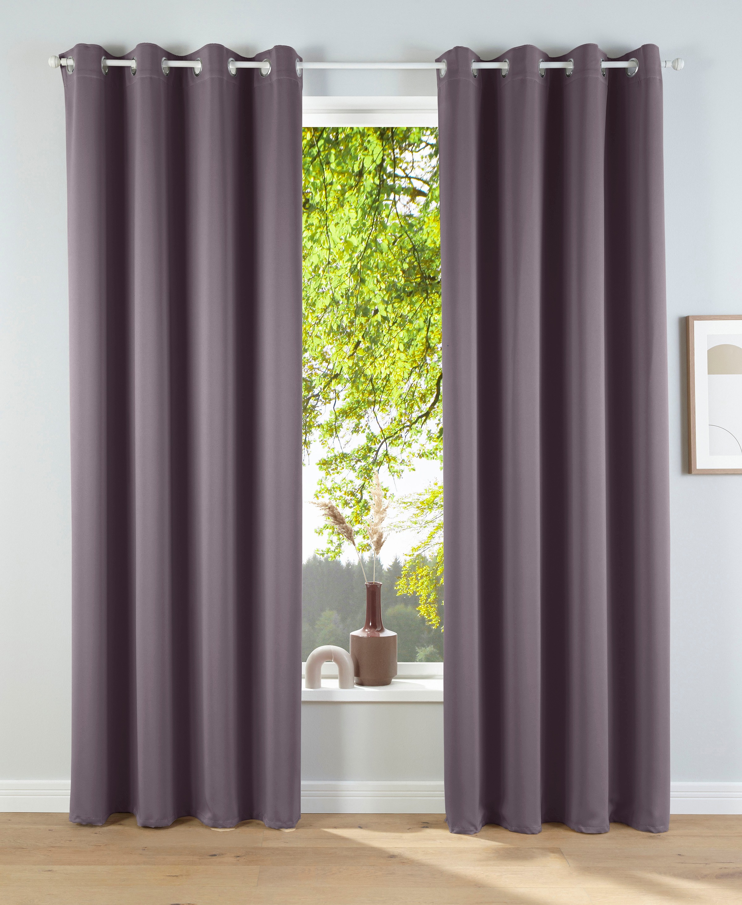 Image of GOODproduct Verdunkelungsvorhang "Solana" Ösen 2 Stk. tlg. 2-er Set, Breite 140 cm, einfarbig