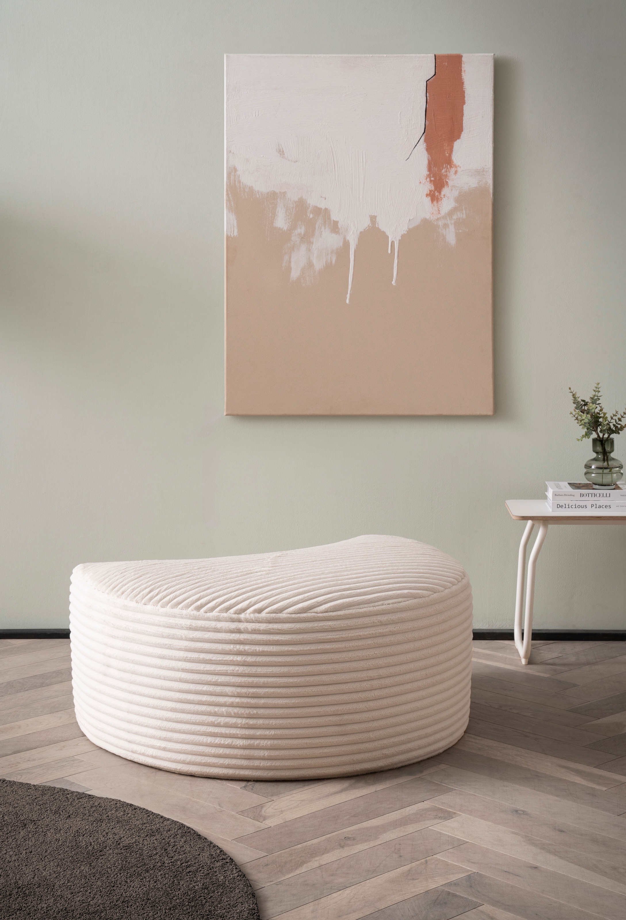 Image of LeGer Home by Lena Gercke Hocker "ISALIE Cord, passend zur Serie ISALIE" gepolstert, kombinierbar mit XXL-Sessel ISALIE