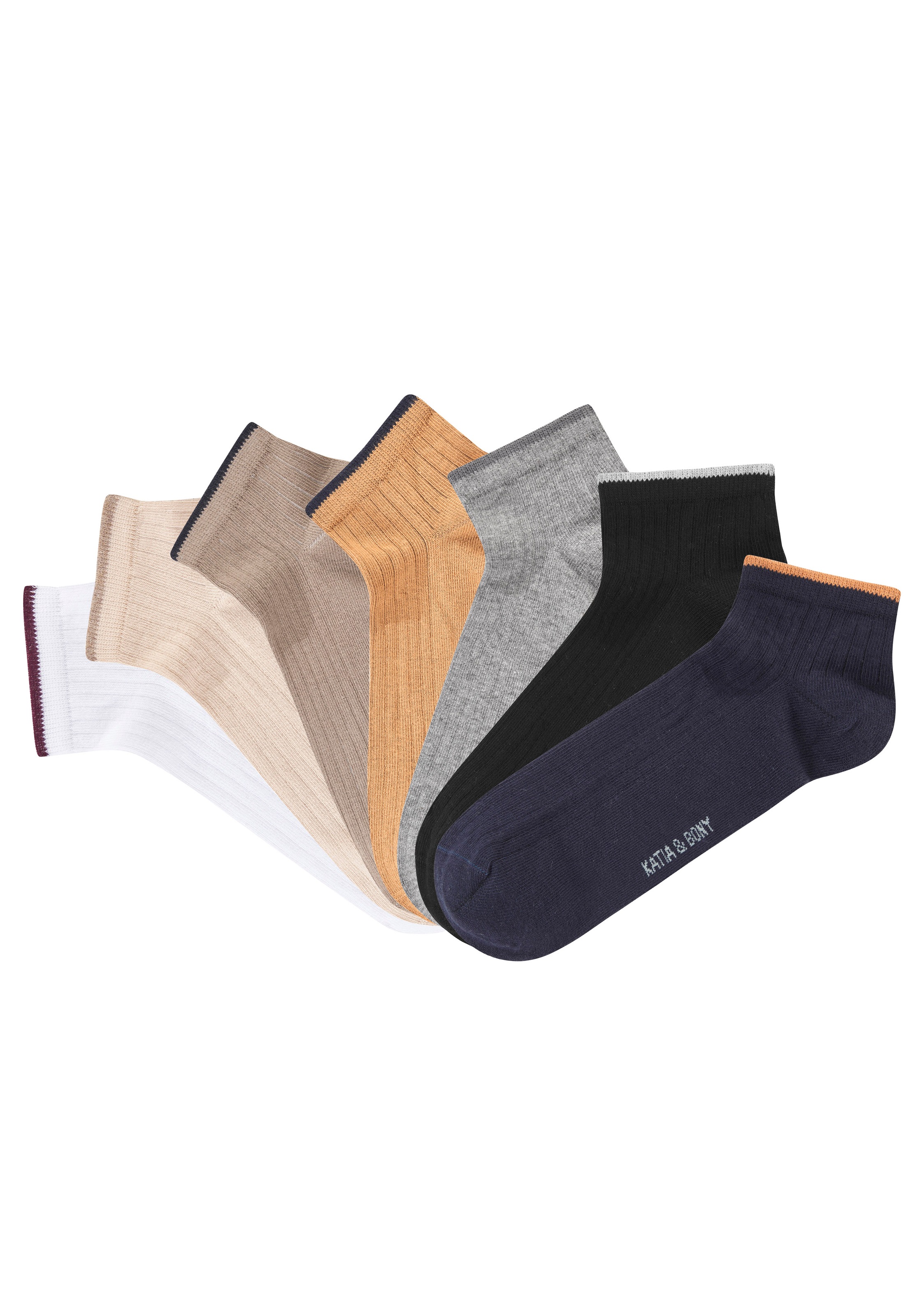 H.I.S Chaussettes courtes Paquet, 7 Couple tlg. in schöner Farbpackung