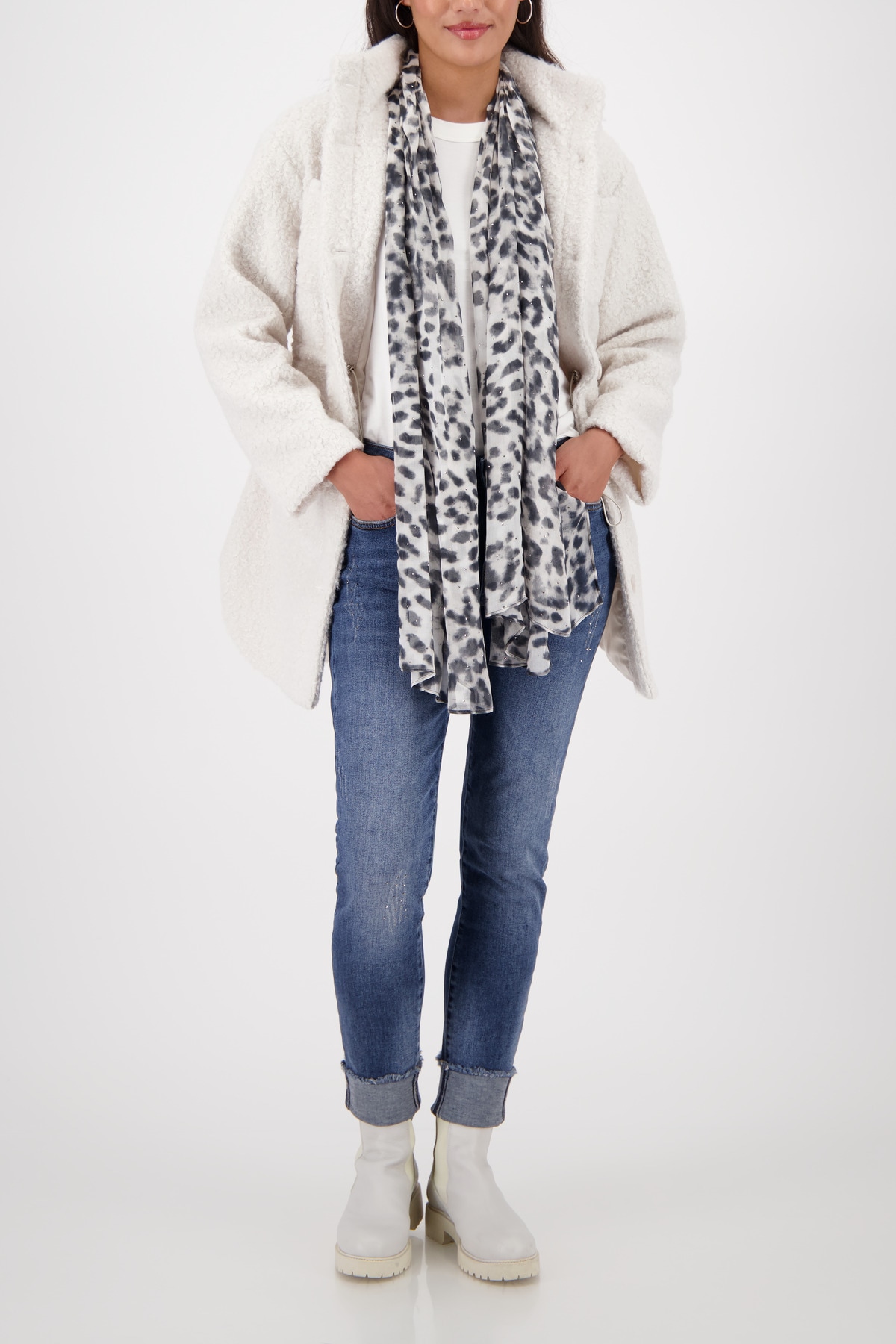 Monari Modetuch »Schal/Tuch Tuch Leo  Allover« mit Leo-Print