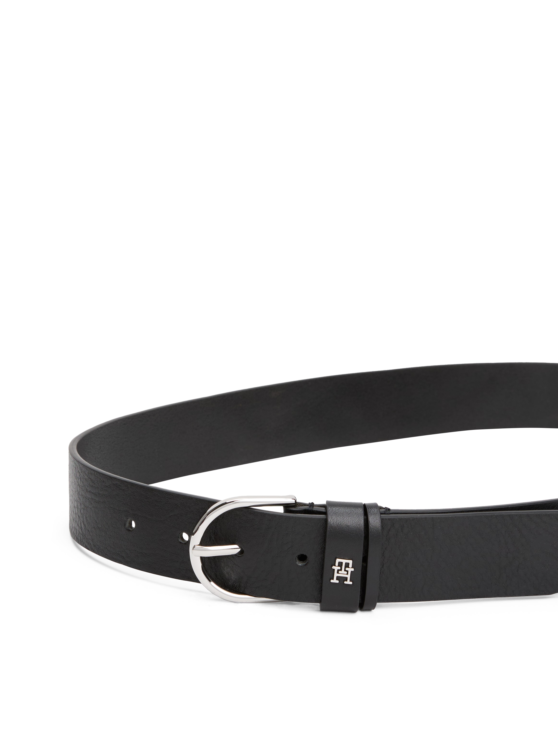 Tommy Hilfiger Ledergürtel »ESSENTIAL EFFORTLESS 3.5«, Ovale Einfachdornschliesse, Logoemblem