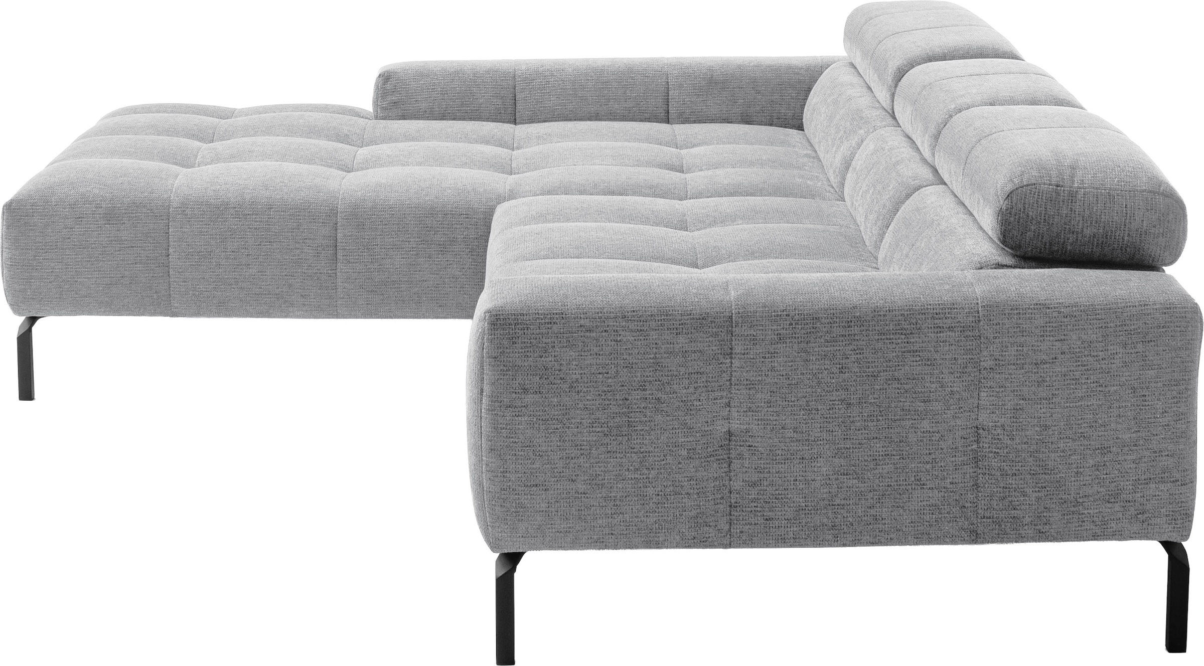 Home affaire Canapé d'angle »Claya Move, L-Form, Kopf- & Rückenverstellung, Breite 293 cm« Matelassage moderne, rembourrage doux & hauteur adaptée aux robots aspirateurs