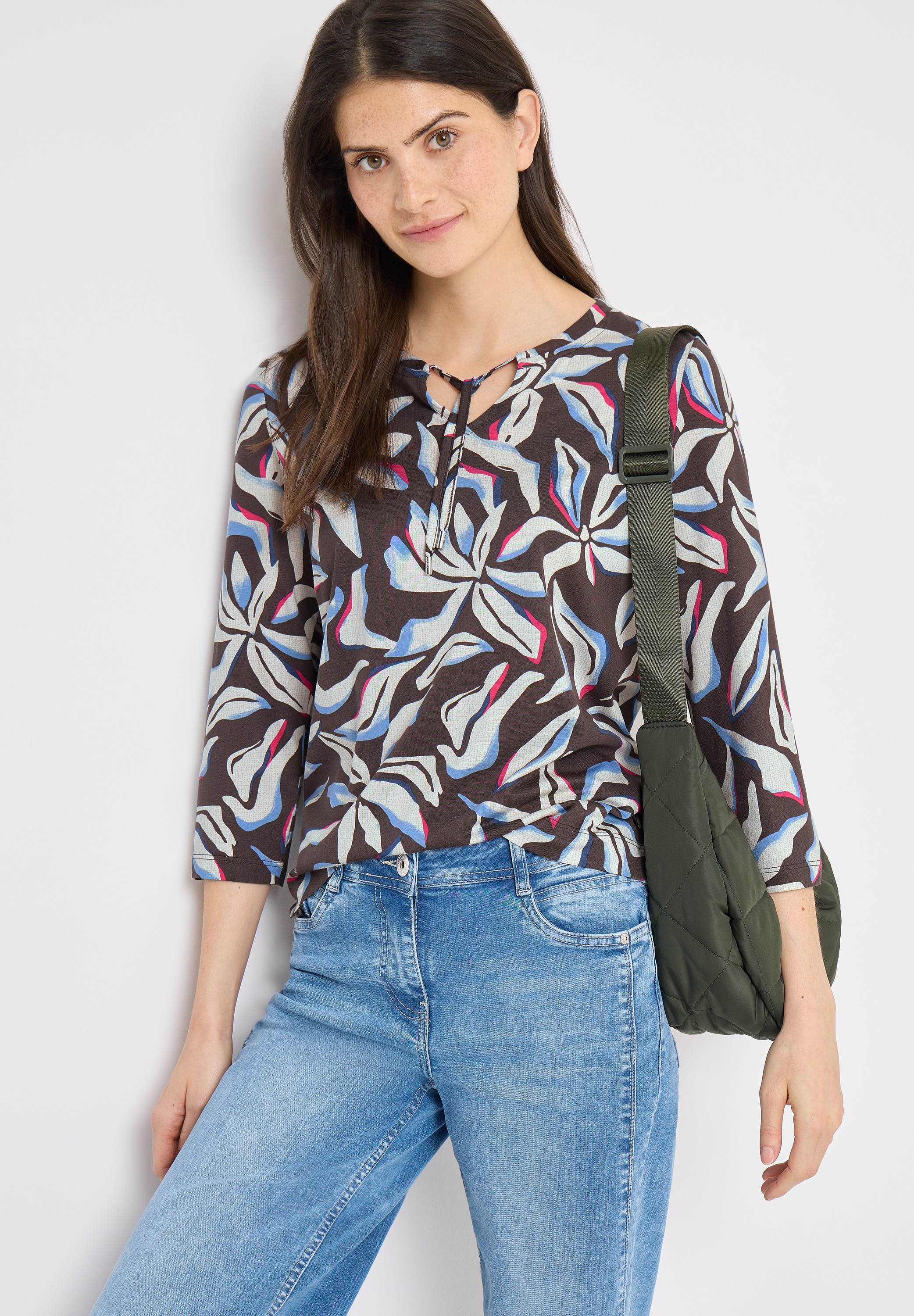 Image of Cecil 3/4-Arm-Shirt Sommershirt im Tunika-Look und mit grafischem Muster
