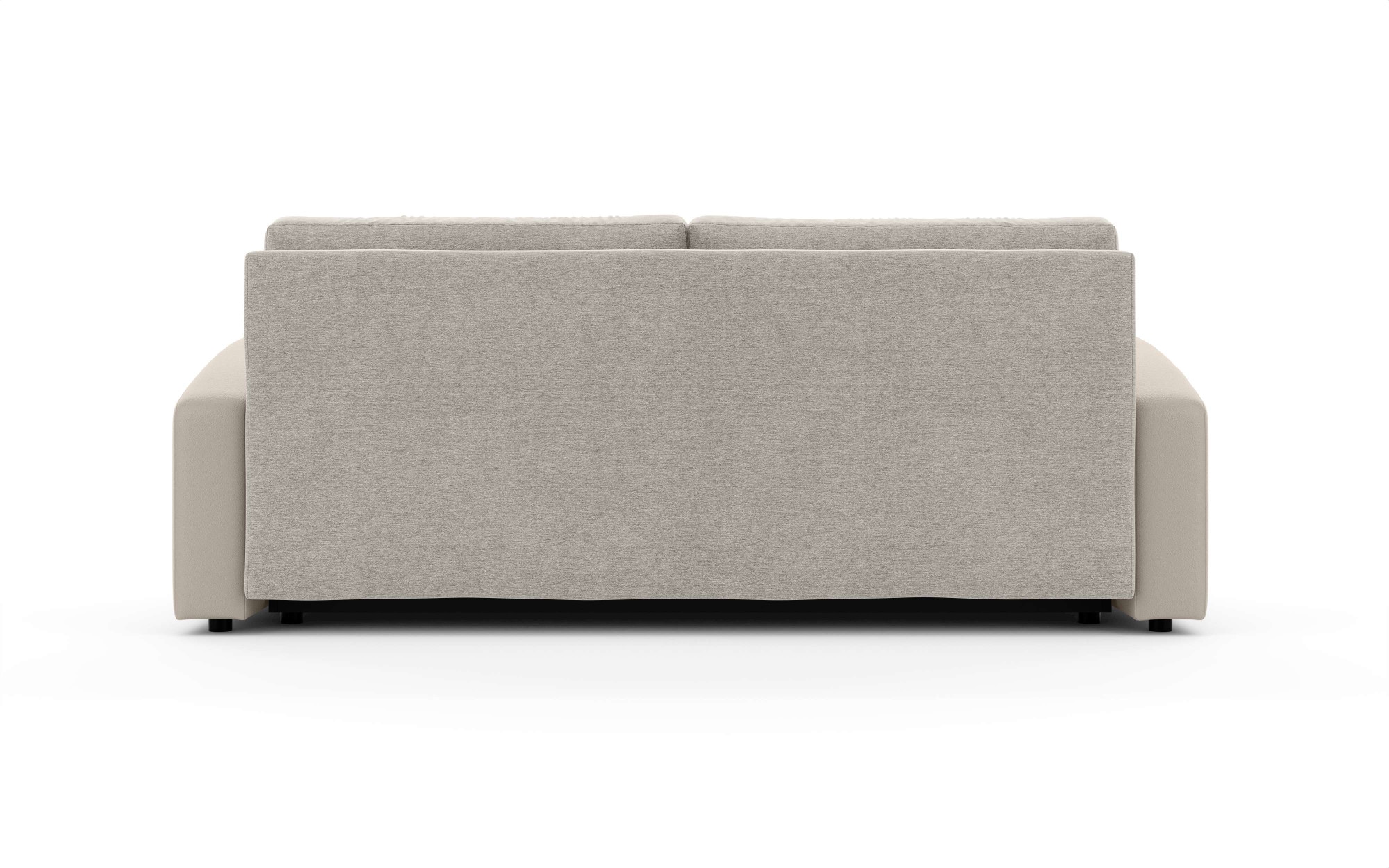 INOSIGN 3-Sitzer »JIGGS wahlweise Schlafsofa mit Bettkasten, Masse B/H/T: 228/96/110 cm«, Sofa mit Wellenunterfederung, enthält 2 Rückenkissen und 2 Zierkissen