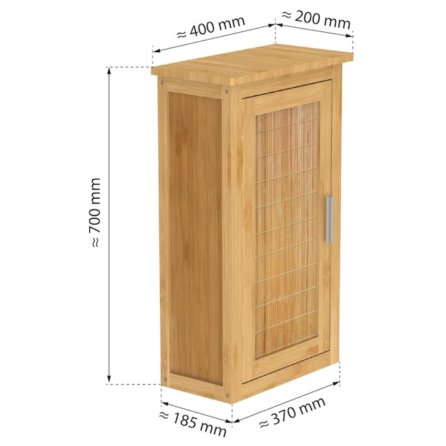Eisl Hängeschrank »Bambus«, Badezimmerschrank schmal für die Wand,  nachhaltige Badmöbel Bambus bequem kaufen