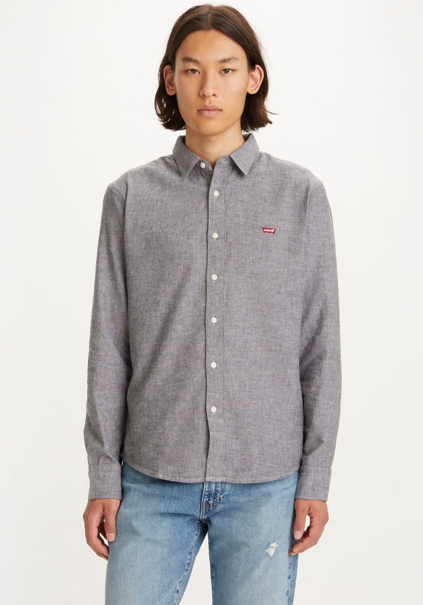 Levi's® Jeanshemd »BATTERY HM SHIRT SLIM«, mit Logobadge