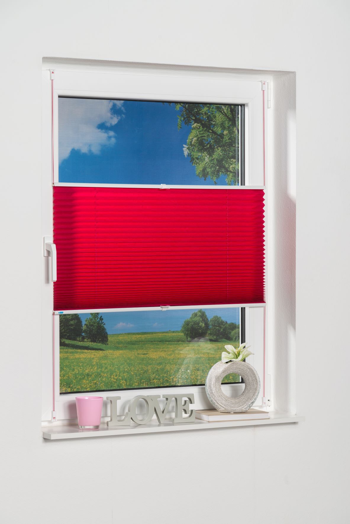 Image of K-HOME Plissee "Klemmfix Pisa" Lichtschutz ohne Bohren verspannt Crushed-Optik