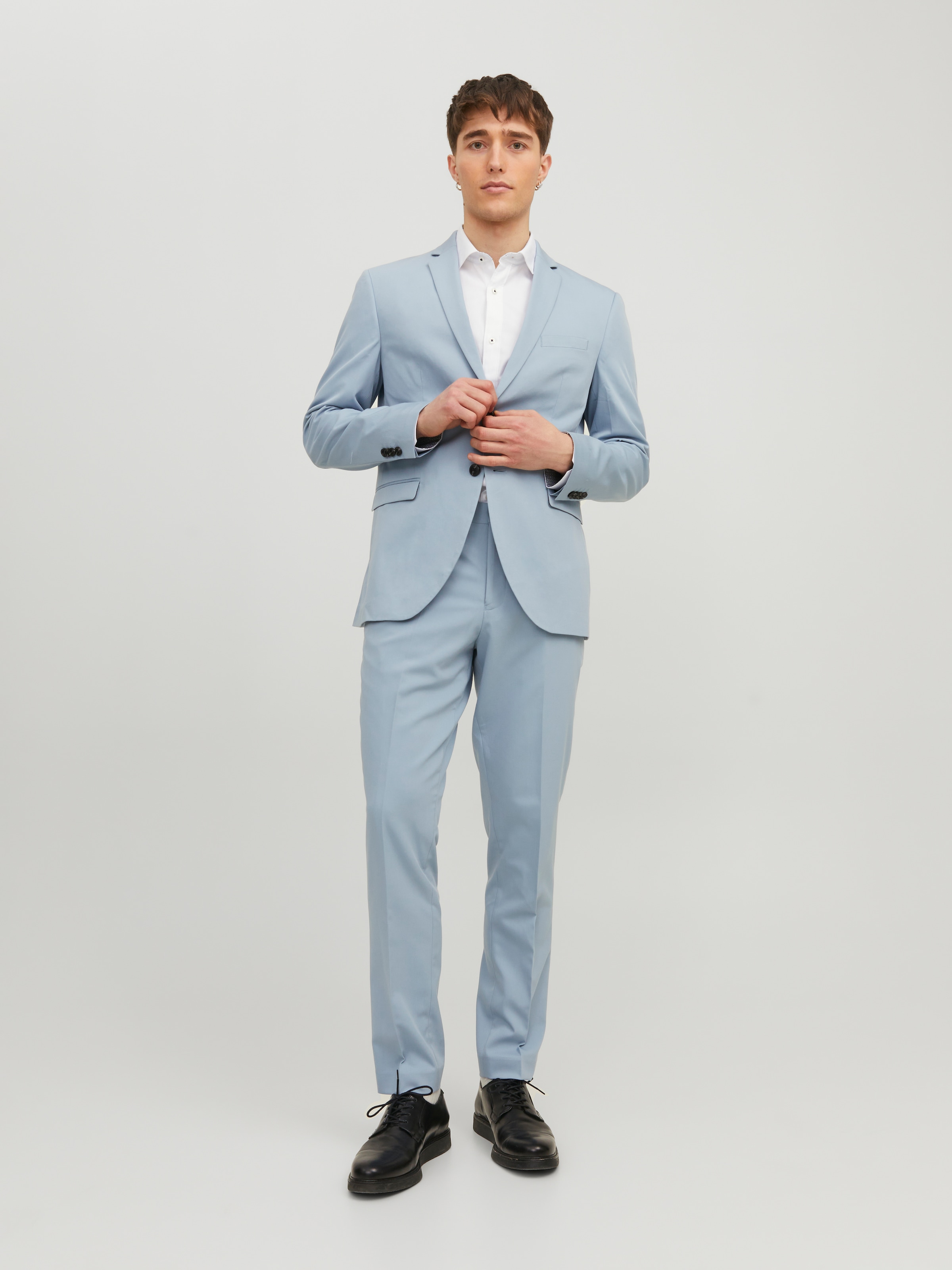 Image of Jack & Jones Anzug "JPRFRANCO Extra schmal, pflegeleicht, stilvoll mit fallendem Revers" slim fit Materialmix, slim fit