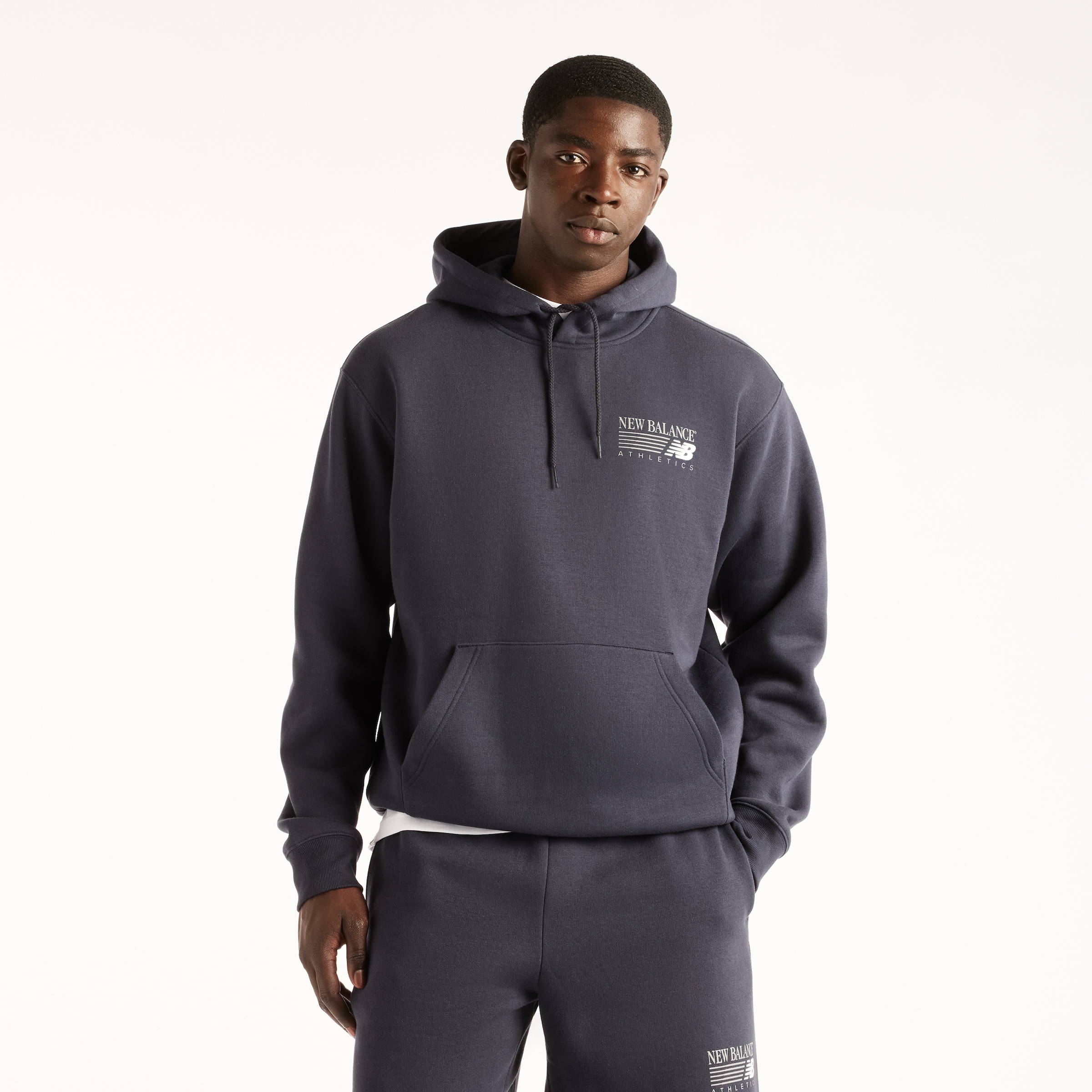 Image of New Balance Kapuzensweatshirt "REIMAGINED FLEECE HOODIE", sportlicher Look, aus Baumwolle und Polyester, klassischer Schnitt