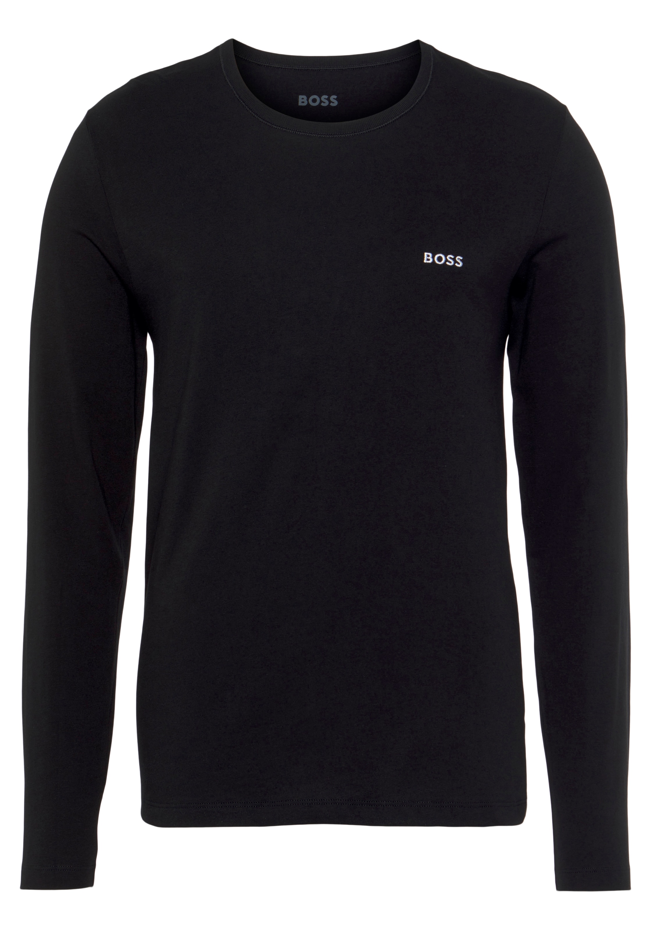 BOSS Langarmshirt »longsleeve-Shirt R-Neck Classic COTTON 3pcs/pack«, (3 tlg.), mit BOSS Logo-Schriftzug
