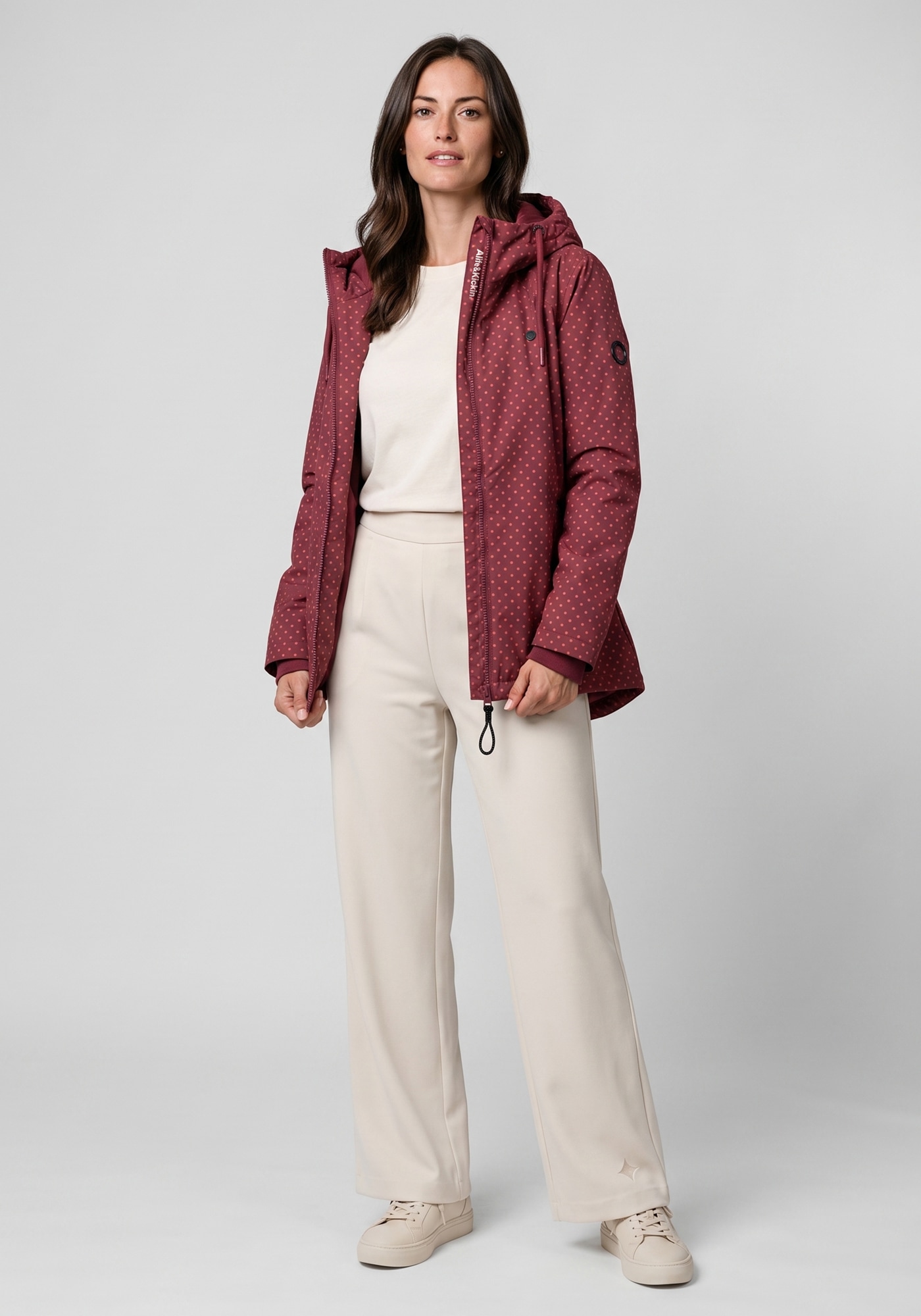 Alife & Kickin Veste d'extérieur »LILOUAKB« avec capuche aus Polyester, wasserabweisend, normale Passform, mit Reissverschluss