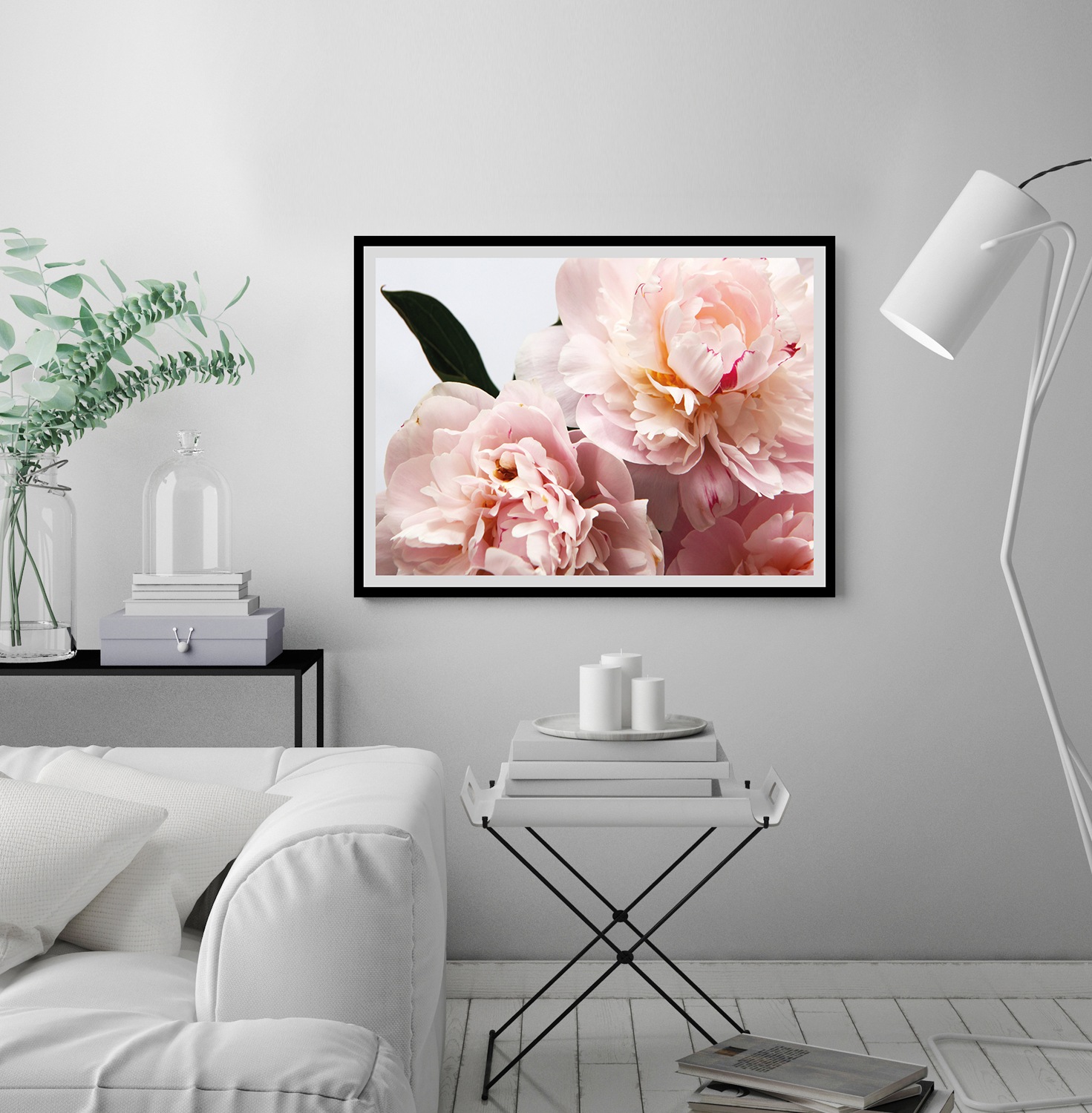 Image of queence Bild "Runa" Blumen Blumenbilder Blätterbilder Foto Kunst Rosen, gerahmt