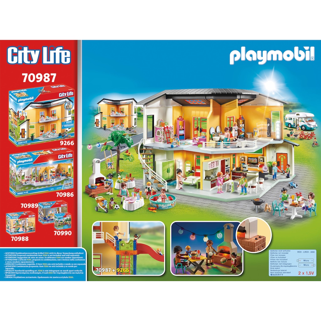 Playmobil® Konstruktions-Spielset »Poolparty mit Rutsche (70987), City Life«, (159 St.)