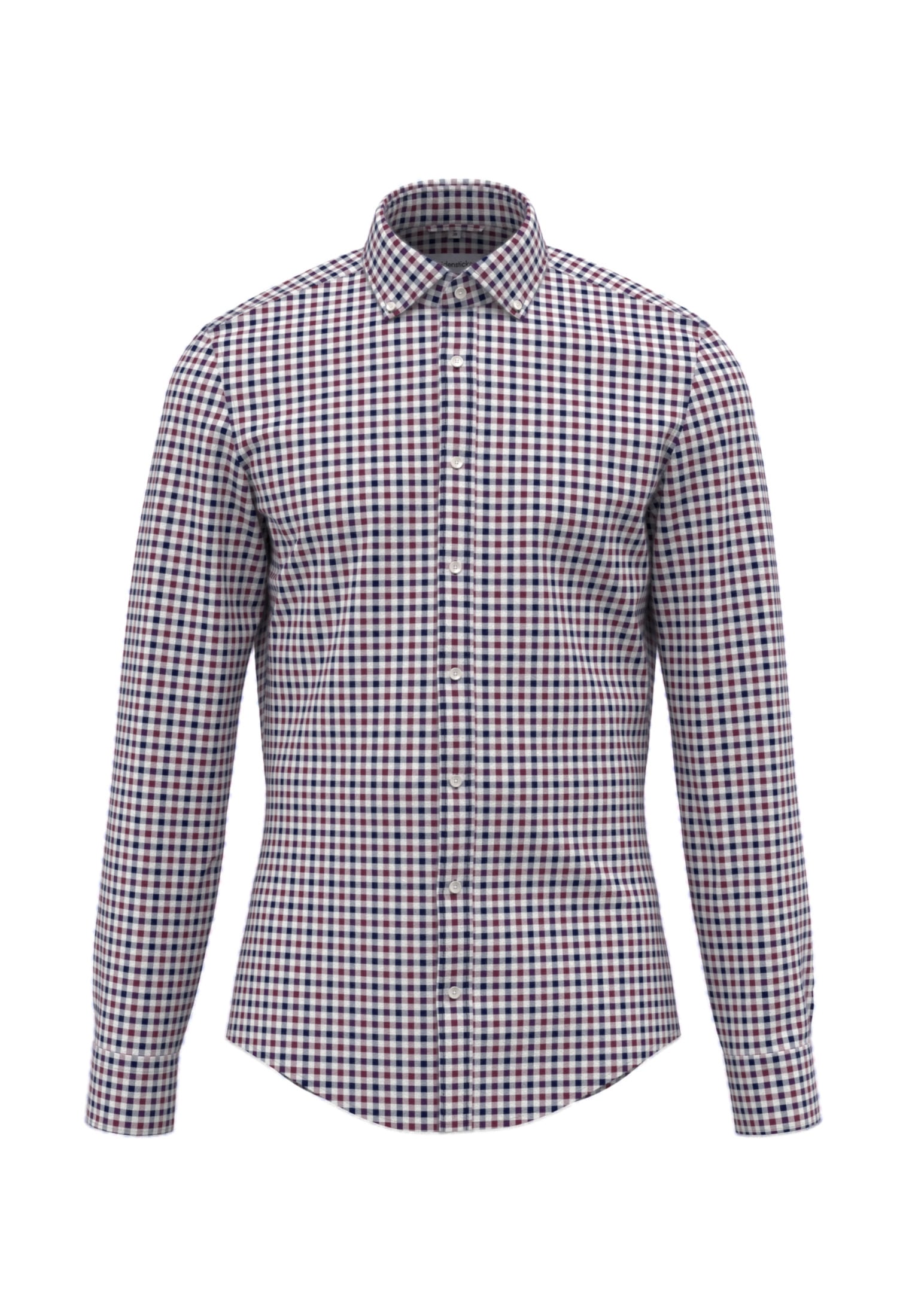 seidensticker Flanellhemd »Shaped« Shaped 1/1 Button-Down-Kragen Karo