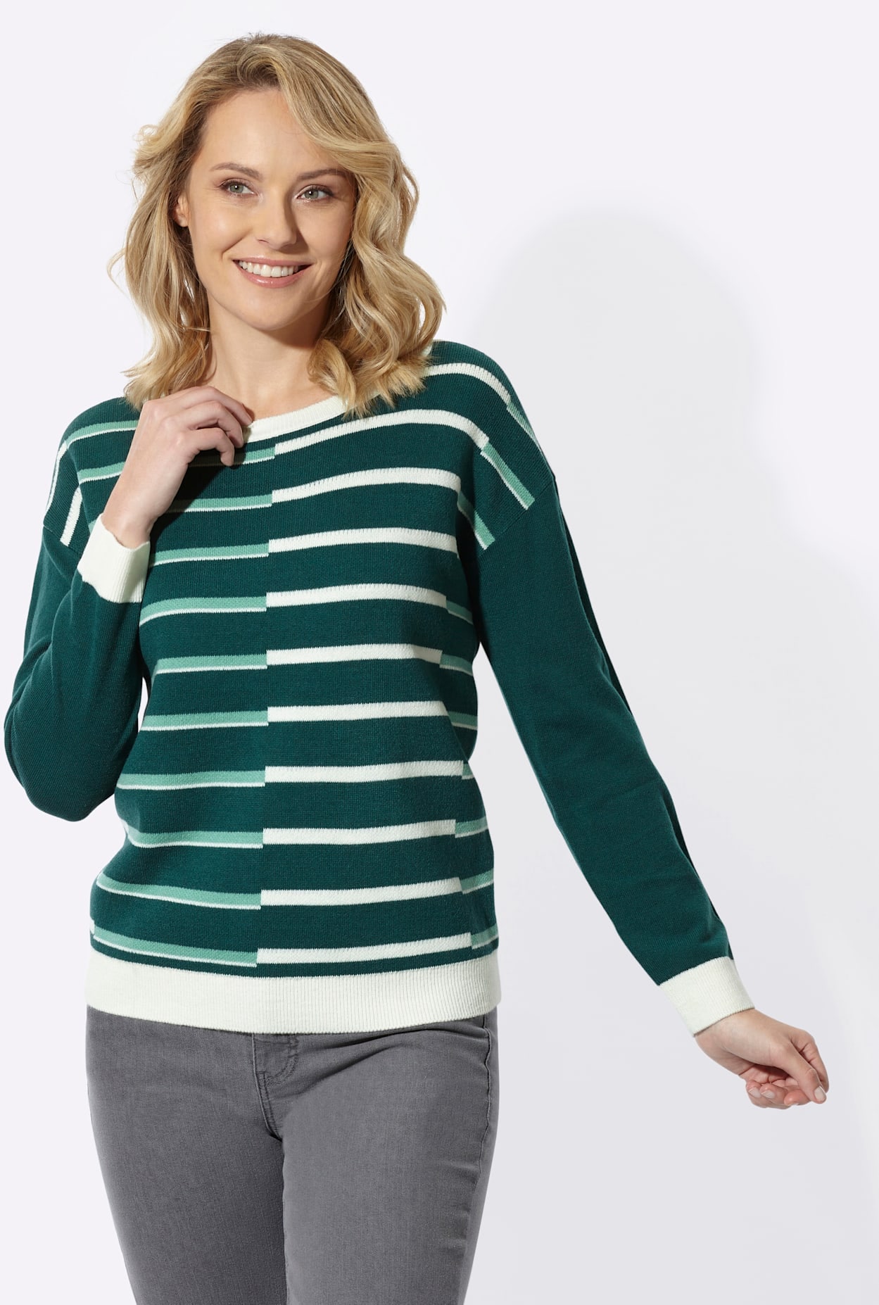 Image of Classic Basics Fledermauspullover "Streifenpullover"