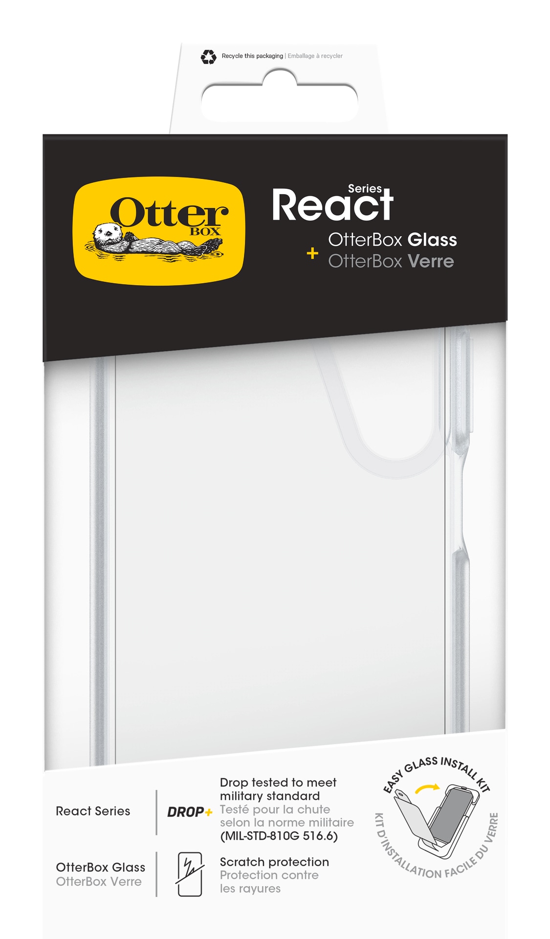 Otterbox Handyhülle »React + Glass für Samsung Galaxy A16/A16 5G«, Backcover, Schutzhülle, Handyschutzhülle, Case, Schutzcase, stossfest