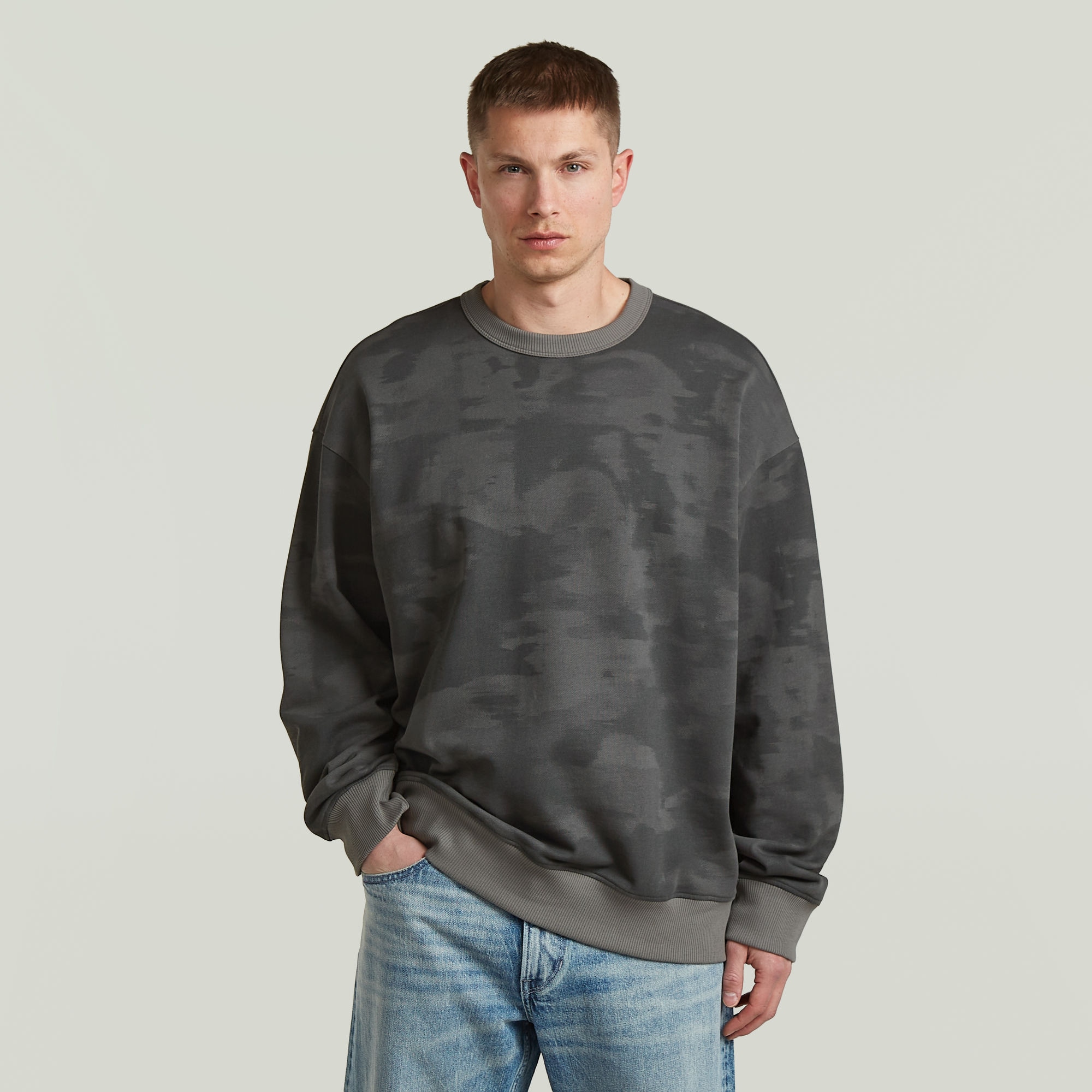 Image of G-STAR Sweatshirt "Motion Camo r sw", mit Allover-Print, Relaxed Fit