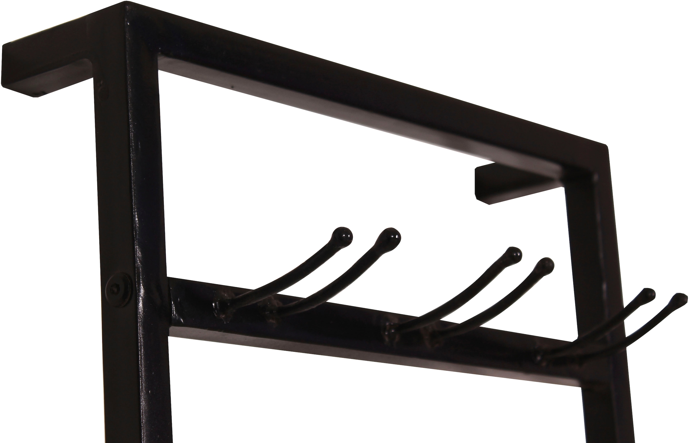 SIT Wandregal »Asti 3-teilig aus Metall für 4 Flaschen & 9 Gläser – Antikschwarz« 2 Weinregale & 1 Gläserregal für flexible Wandgestaltung