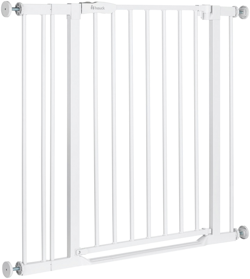 Hauck Türschutzgitter »Clear Step Set 2 inklusive Verlängerung 9 cm, White« auch als Treppenschutzgitter verwendbar; 84-89 cm, flacher Durchgang