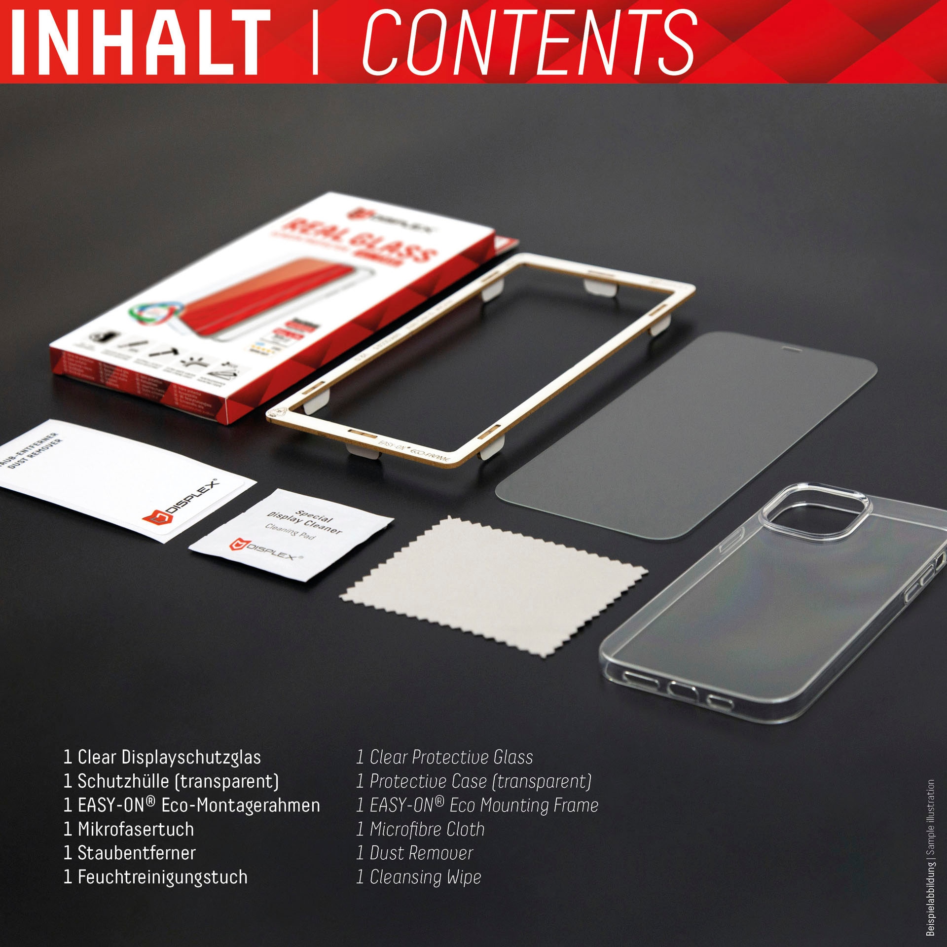 Displex Verre de protection d'écran »Real Glass + Case - iPhone 14 Pro« für iPhone 14 Pro