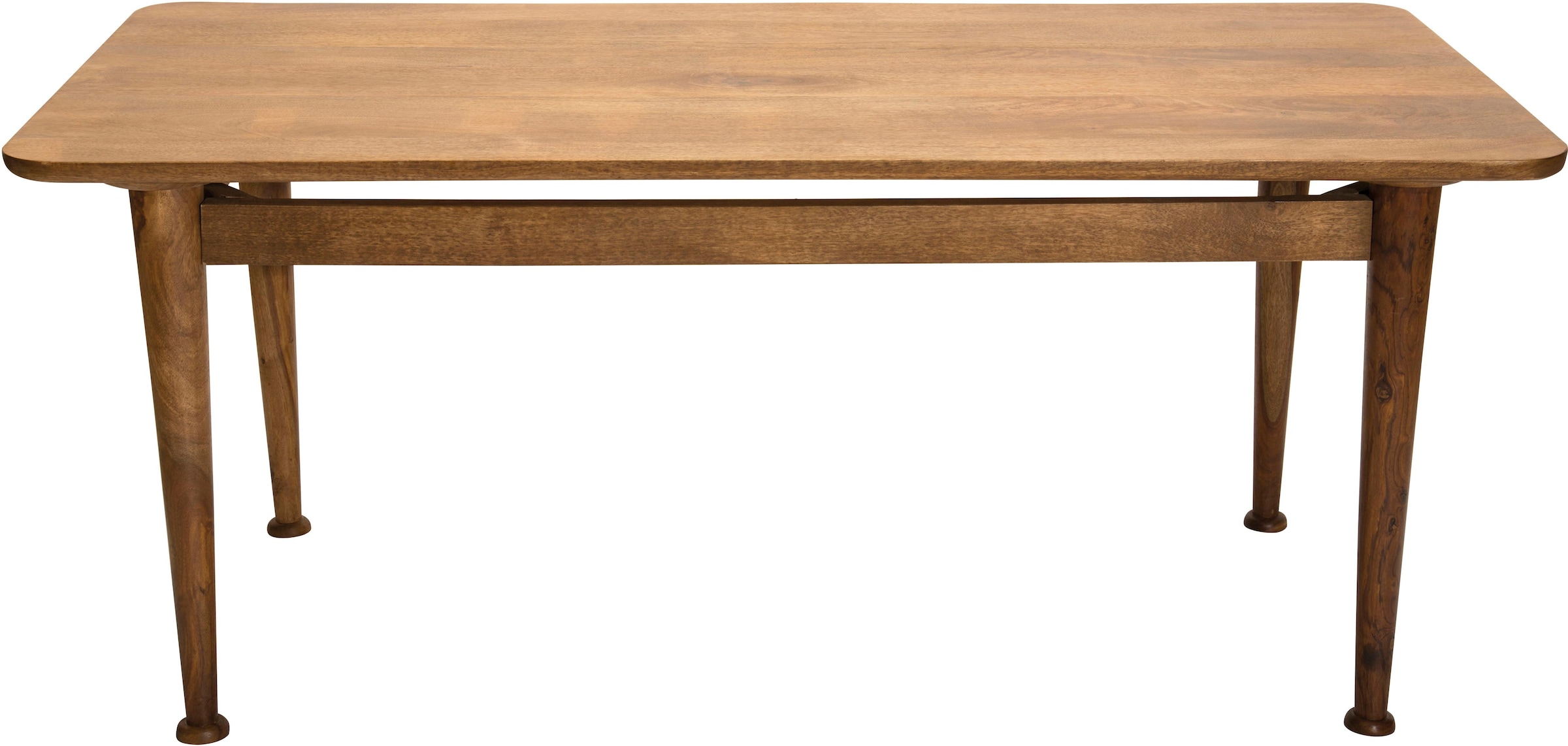 SIT Table de salle à manger »Vaduz 180 x 90 cmaus Mangoholz Massivholz« pieds en bois marquants avec talons décoratifs en forme d'assiette