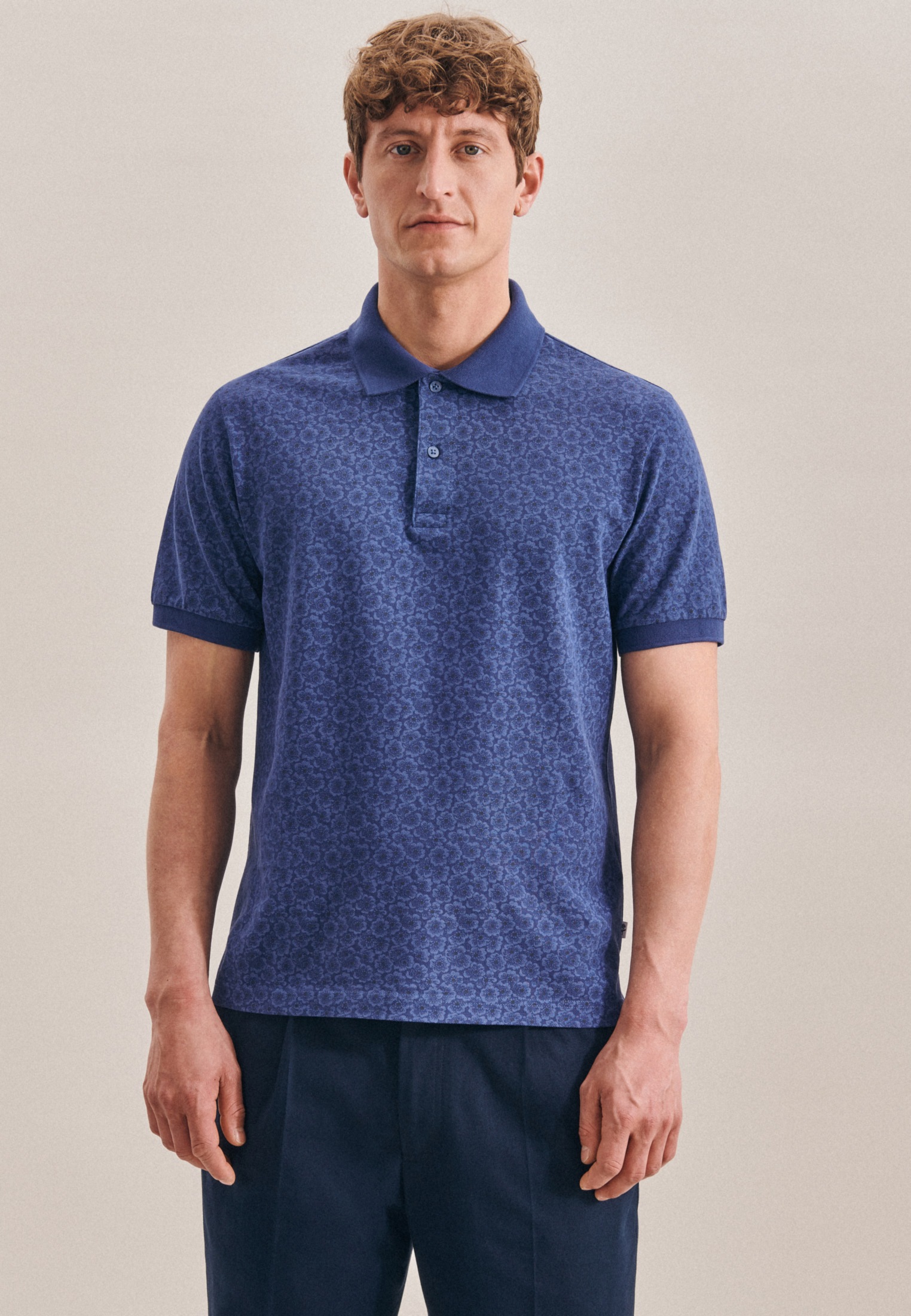 Image of seidensticker Poloshirt »Shaped«, Kurzarm Kragen Druck bei Ackermann Versand Schweiz