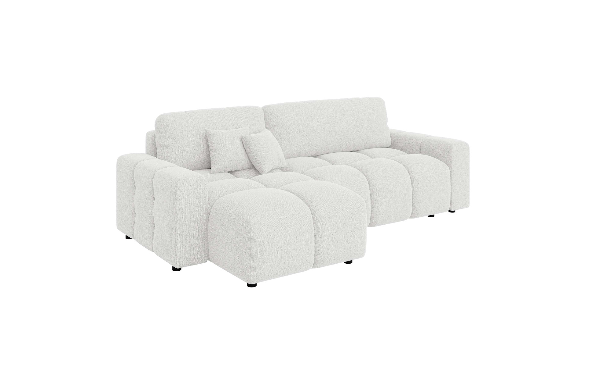INOSIGN Ecksofa »FELICI, Schlafsofa 233cm, L-Form mit Recamiere beidseitig montierbar«, Designsofa mit Bettfunktion und Bettkasten, Masse B/T/H: 233/142/88 cm