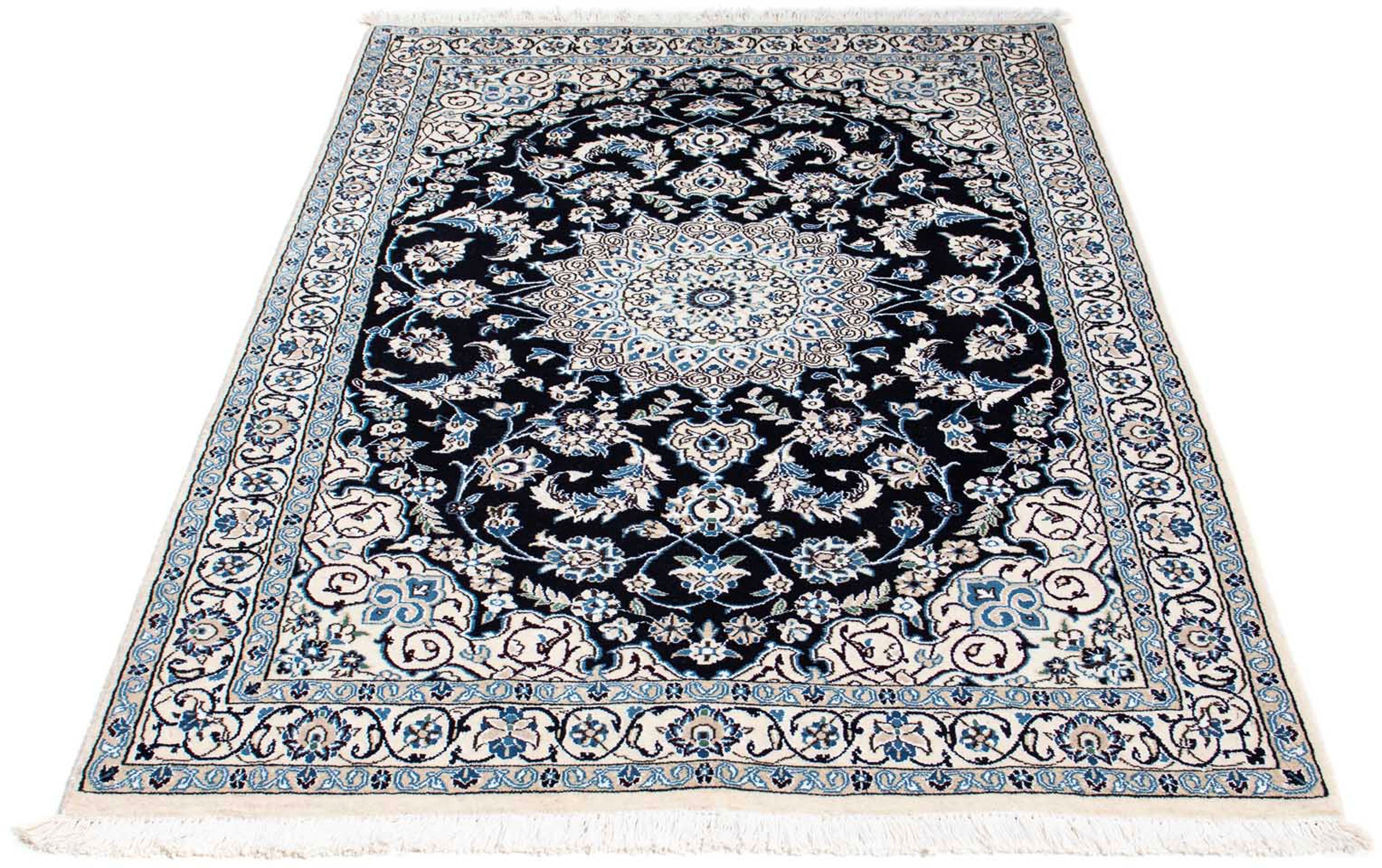 Image of morgenland Orientteppich »Perser - Nain - Royal - 177 x 110 cm - beige«, rechteckig, 10 mm Höhe, Wohnzimmer, Handgeknüpft, Einzelstück mit Zertifikat bei Ackermann Versand Schweiz