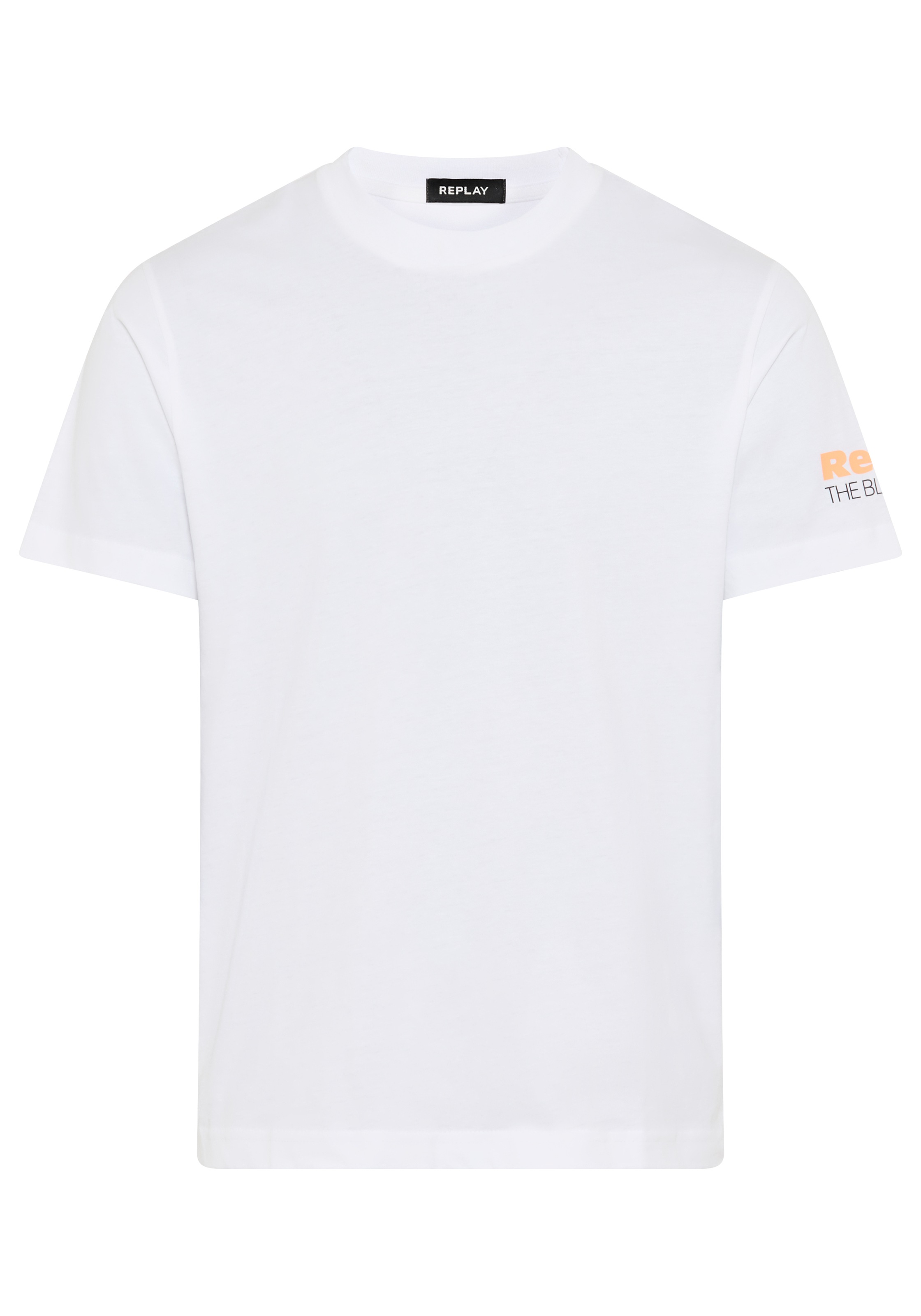 Replay T-Shirt Replaydruck am Ärmelabschluss
