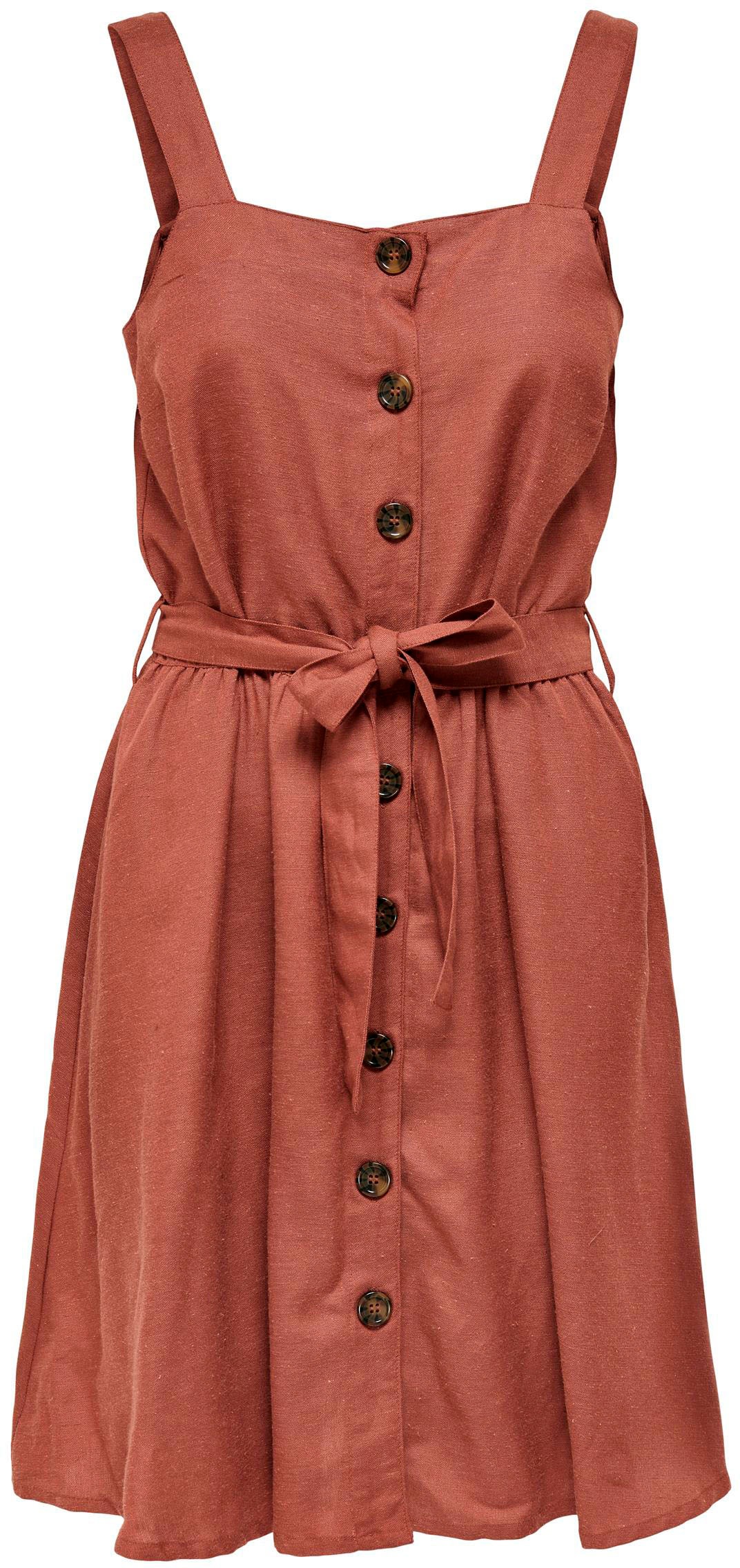 Image of Only Trägerkleid »ONLVIVA LIFE SHORT BUTTON DRESS«, mit Leinen bei Ackermann Versand Schweiz