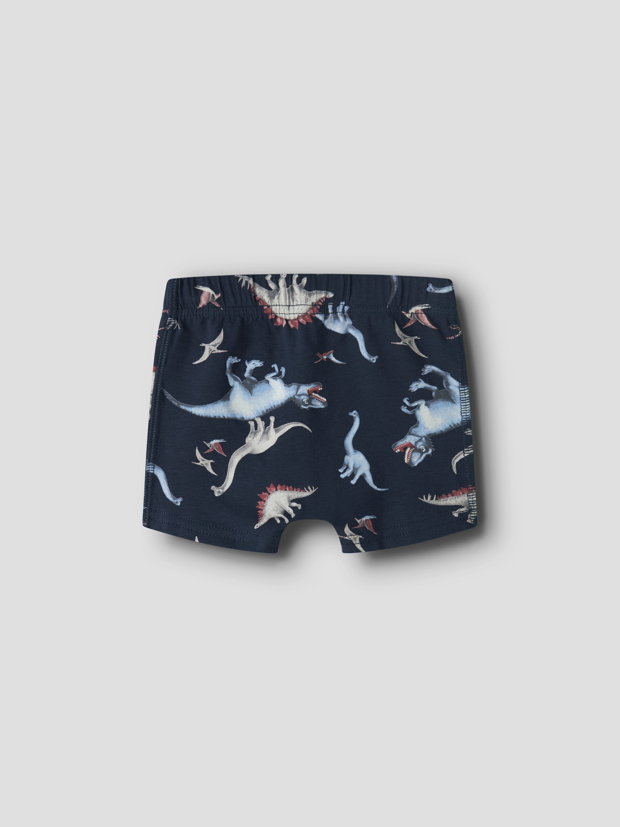Name It Boxers »NMMTIGHTS 3P NAVY DINO NOOS« Paquet, 3 cuis mélange de coton, avec impression dinosaure et uni en set