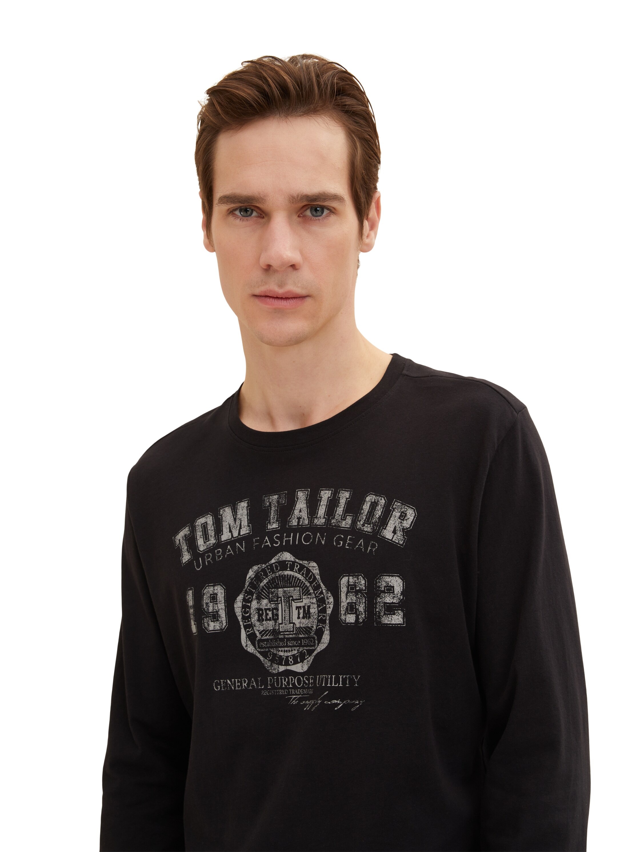 TOM TAILOR Langarmshirt, (Packung, 2 tlg.), mit Logo Print