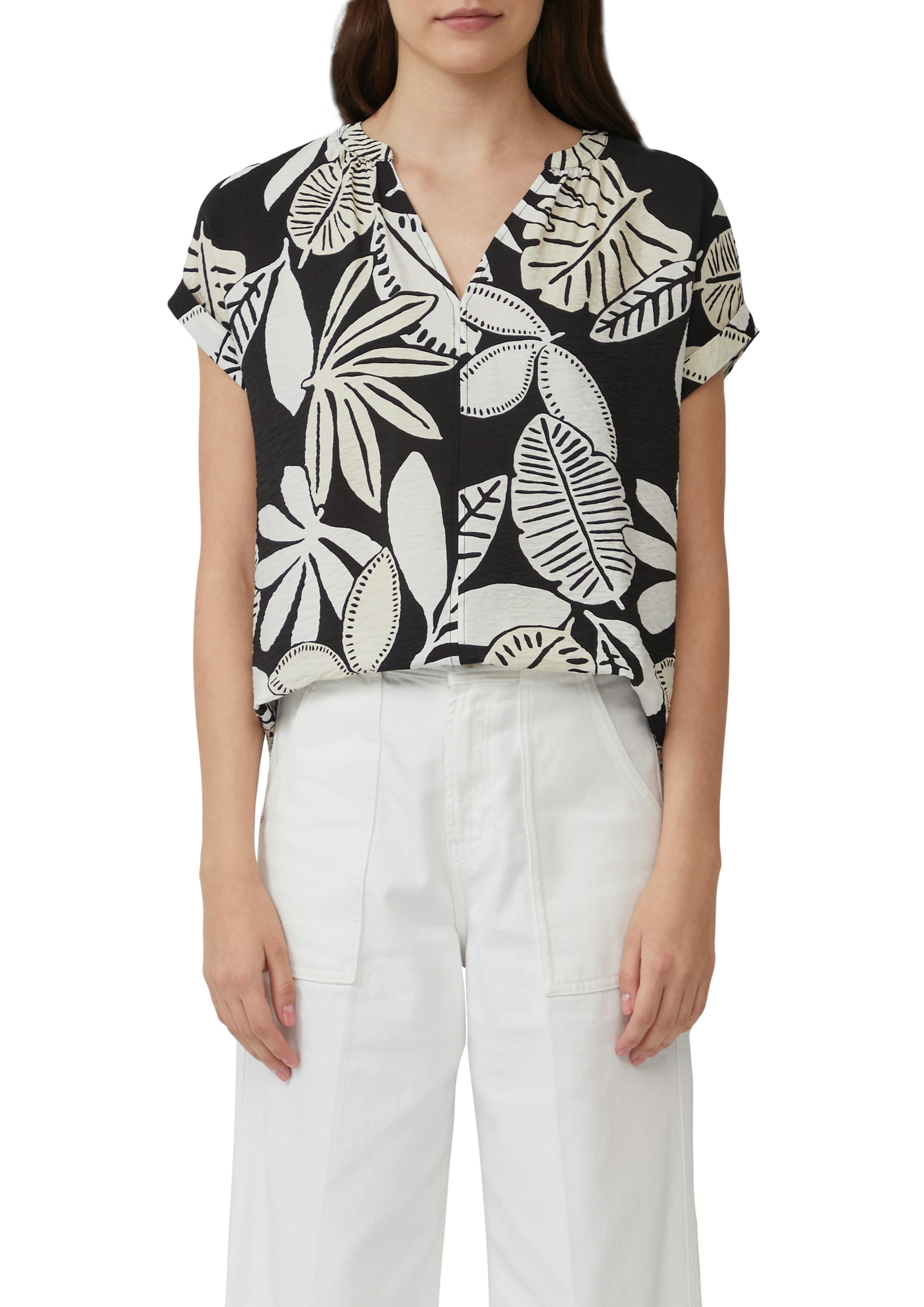 Image of s.Oliver Druckbluse mit Raff-Details