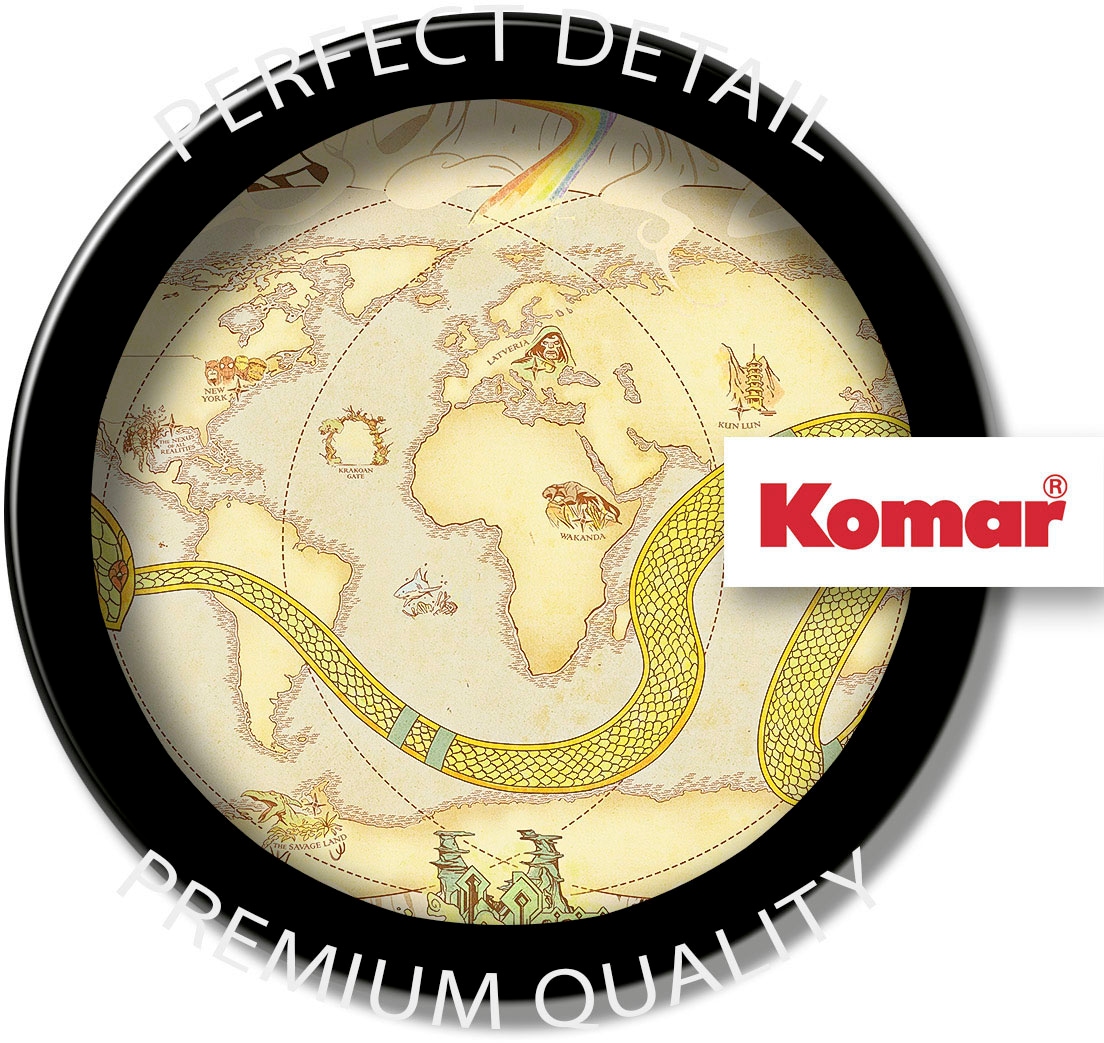 Komar Leinwandbild »Marvel World Map - Grösse 40 x 40 cm«, Disney, (1 St., 40 x 40 cm (Breite x Höhe), Keilrahmenbild mit Echtholzrahmen, Kinderzimmer