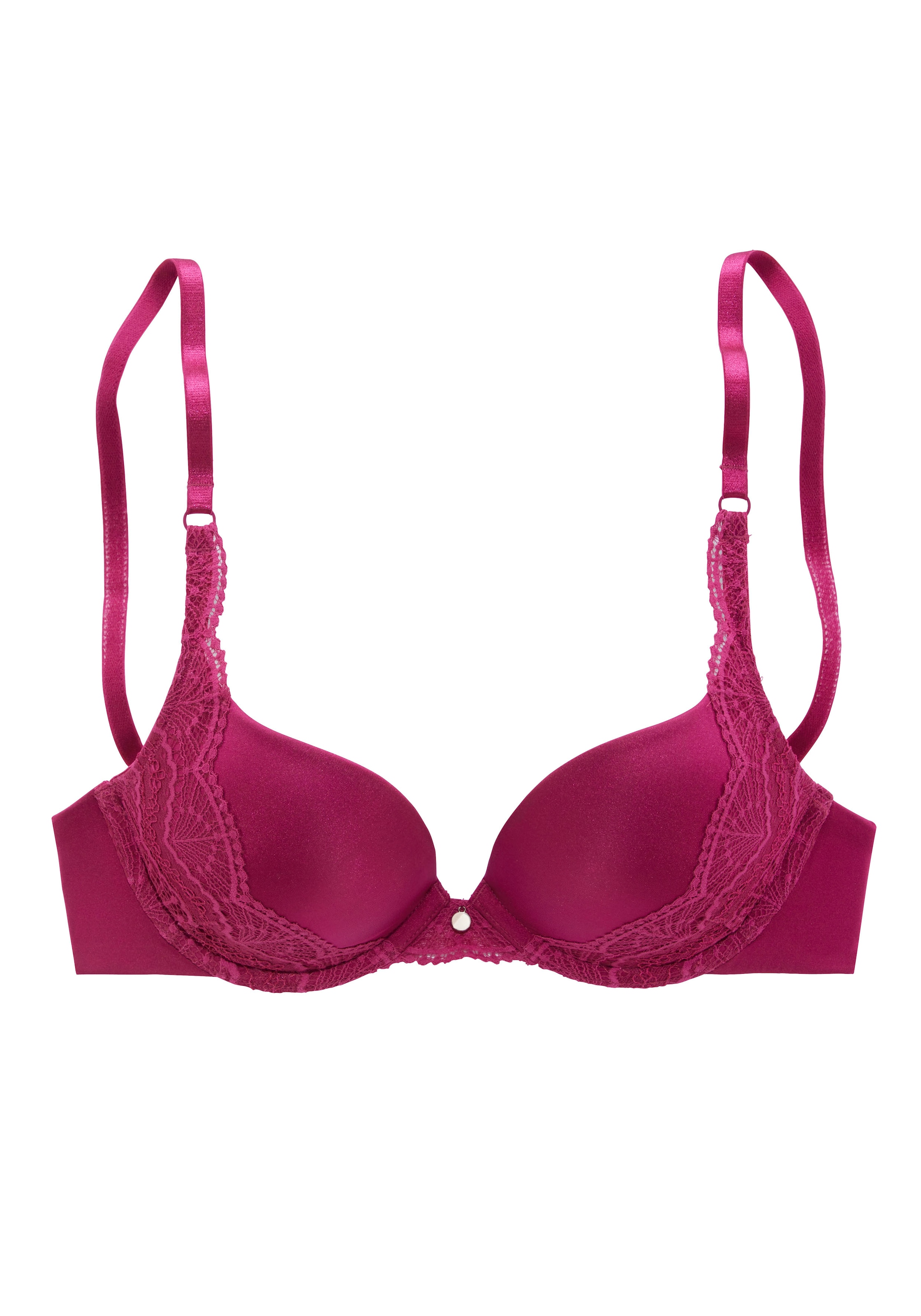 s.Oliver Push-up-BH »Pauline«, mit feiner Spitze seitlich am Cup und modischem Accessoire, Dessous